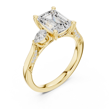 Gold Radiant Muse Halo Ring Right View