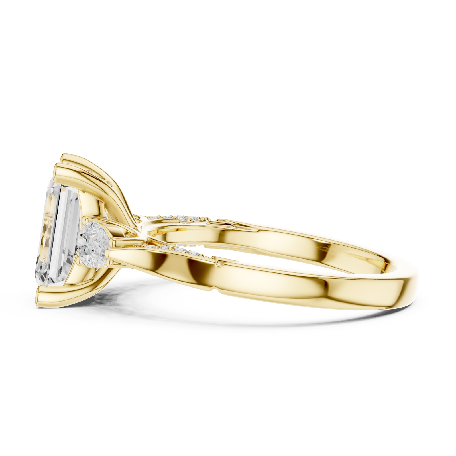  Gold Radiant Muse Halo Ring Side View