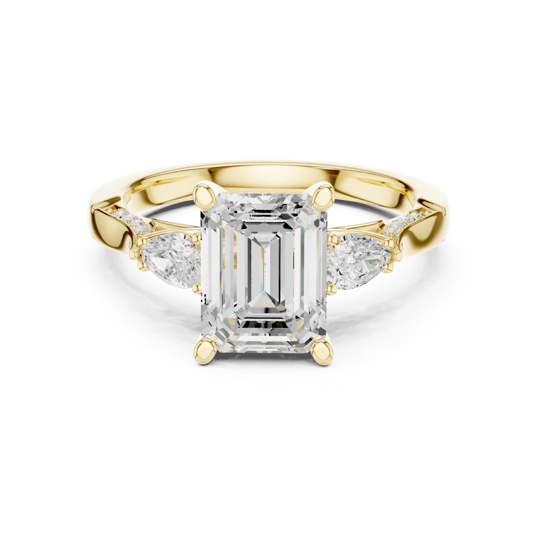 Gold Radiant Muse Halo Ring Right View