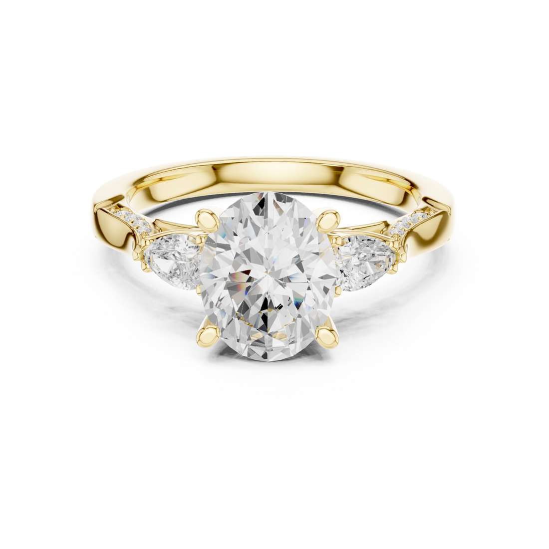 Gold Everlight Harmony Solitaire Ring Right View