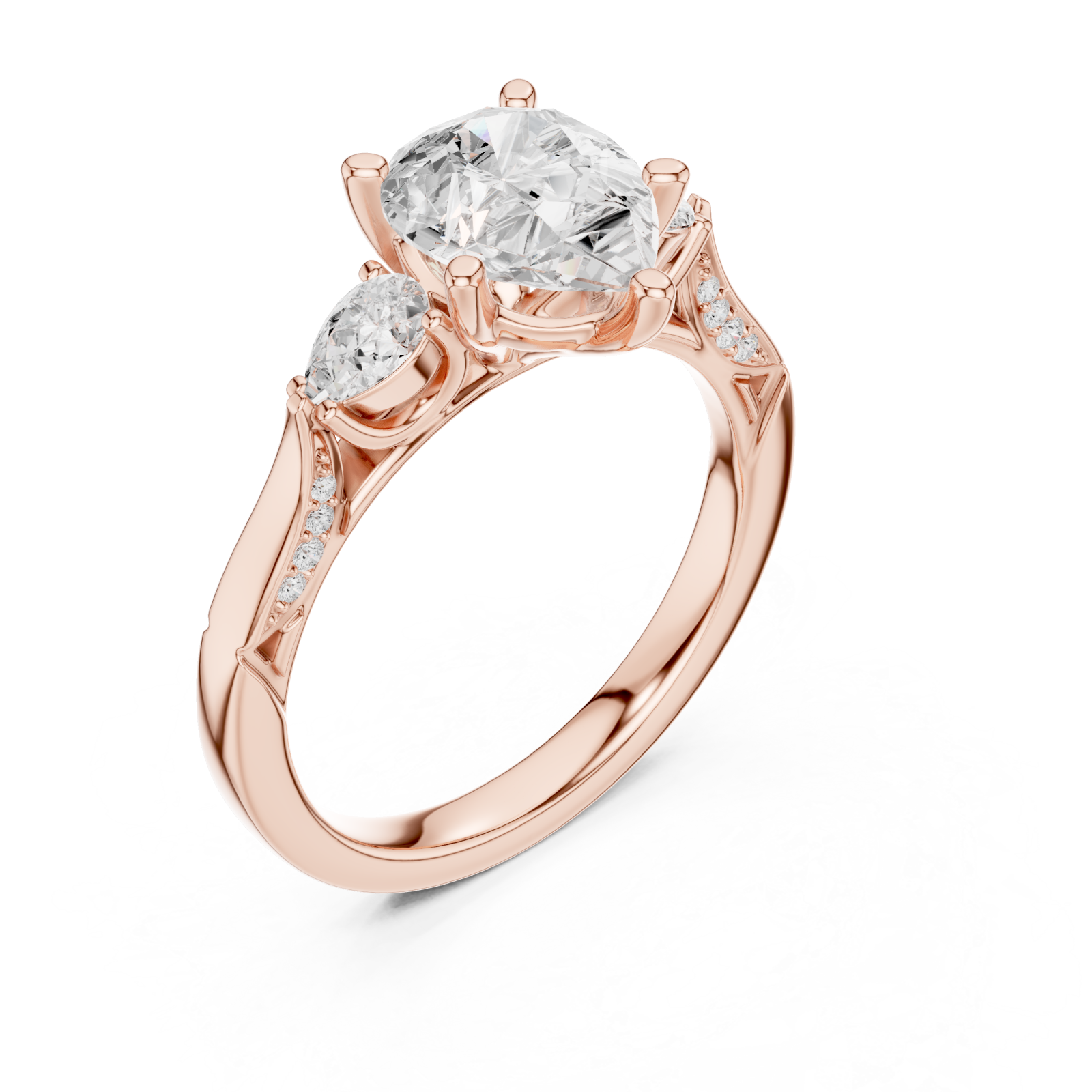  Rose Gold Radiant Whisper Aurora Ring Right View