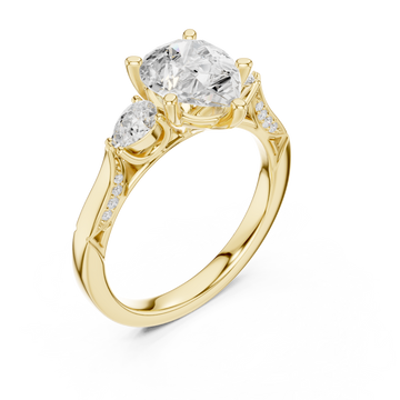 Gold Radiant Whisper Aurora Ring Right View