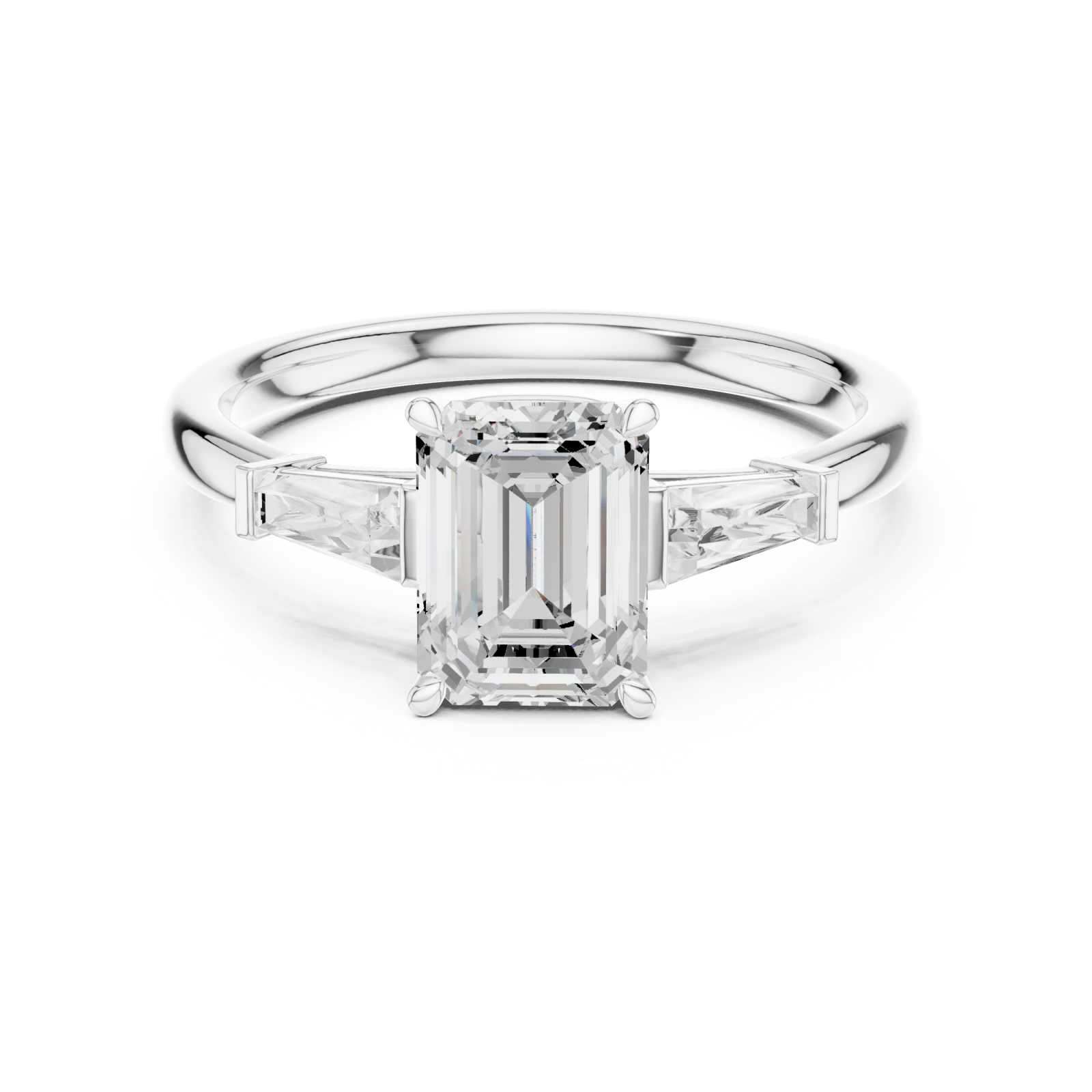 White Gold Opulent Serenity Ring Front View