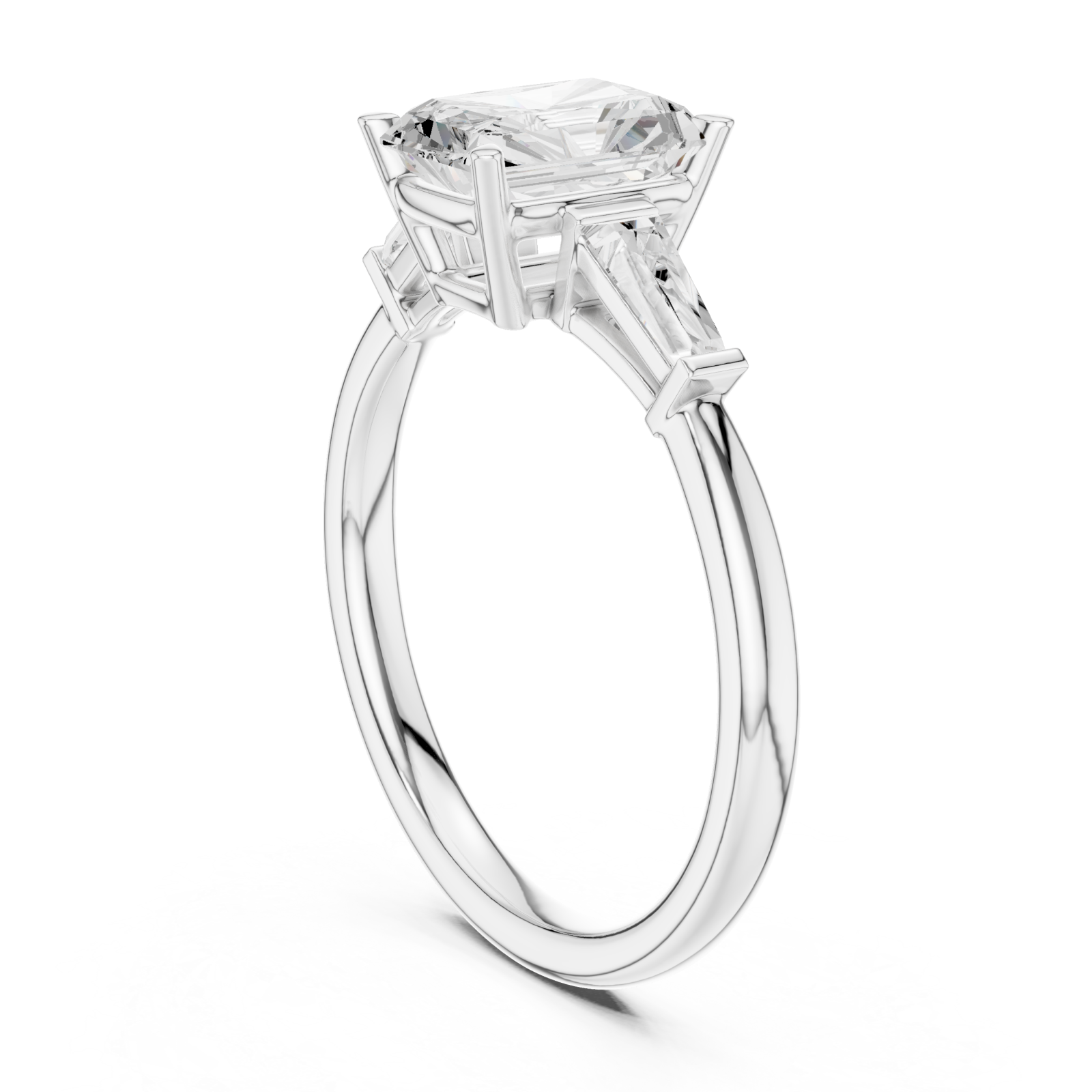  White Gold Radiant Horizon Illusion Ring Left View