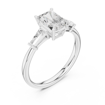  White Gold Radiant Horizon Illusion Ring Right View