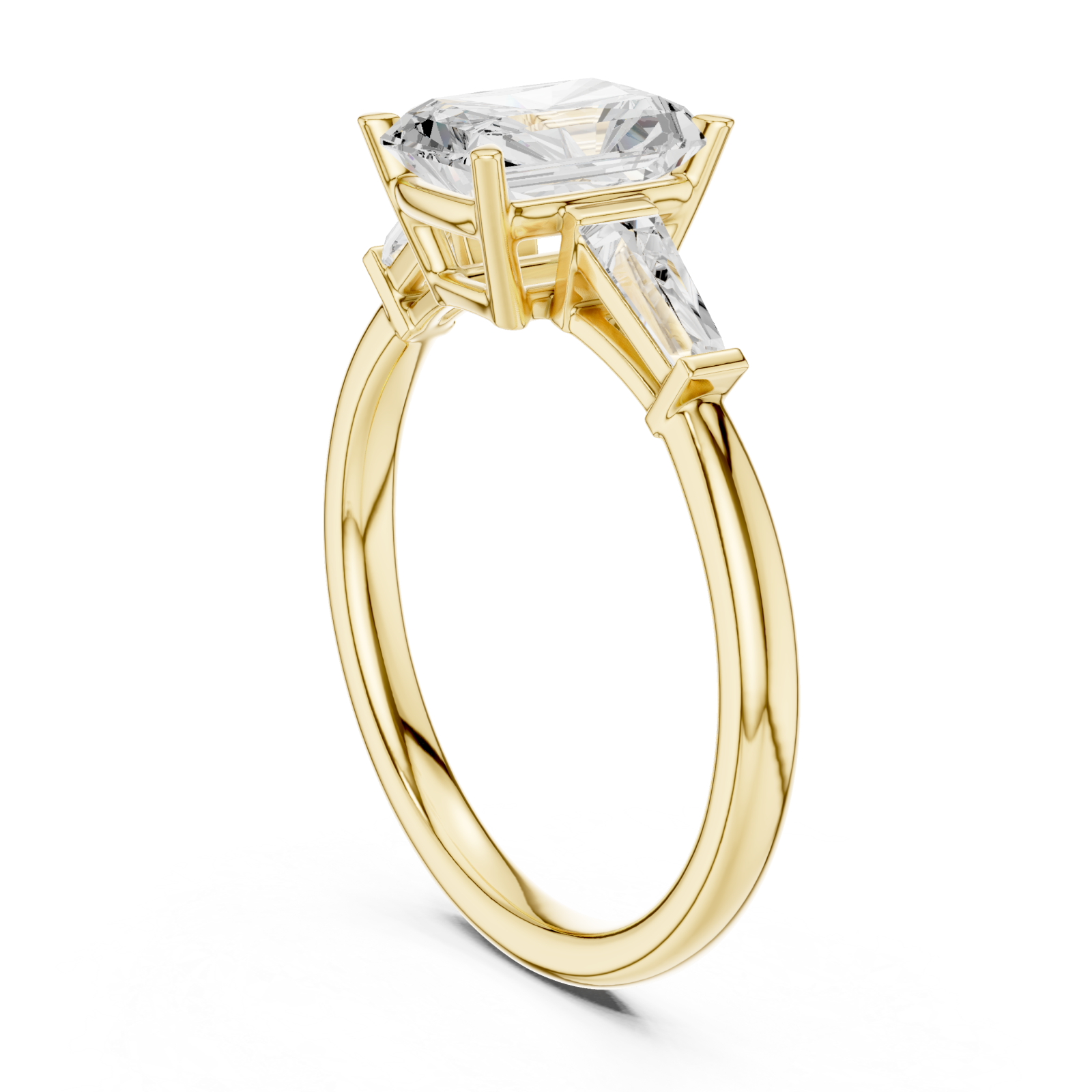  Gold Radiant Horizon Illusion Ring Left View