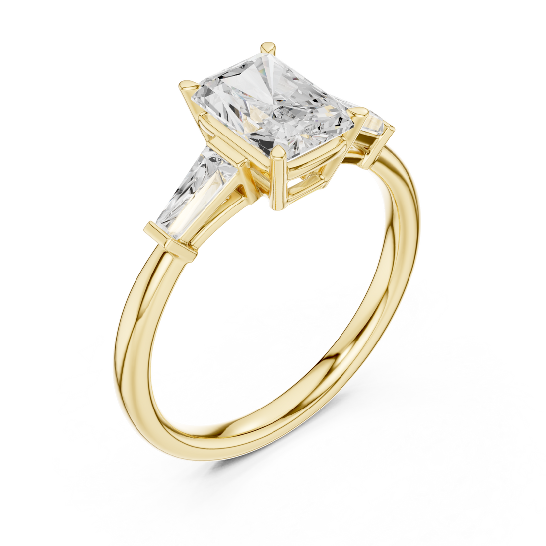 Gold Radiant Horizon Illusion Ring Right View