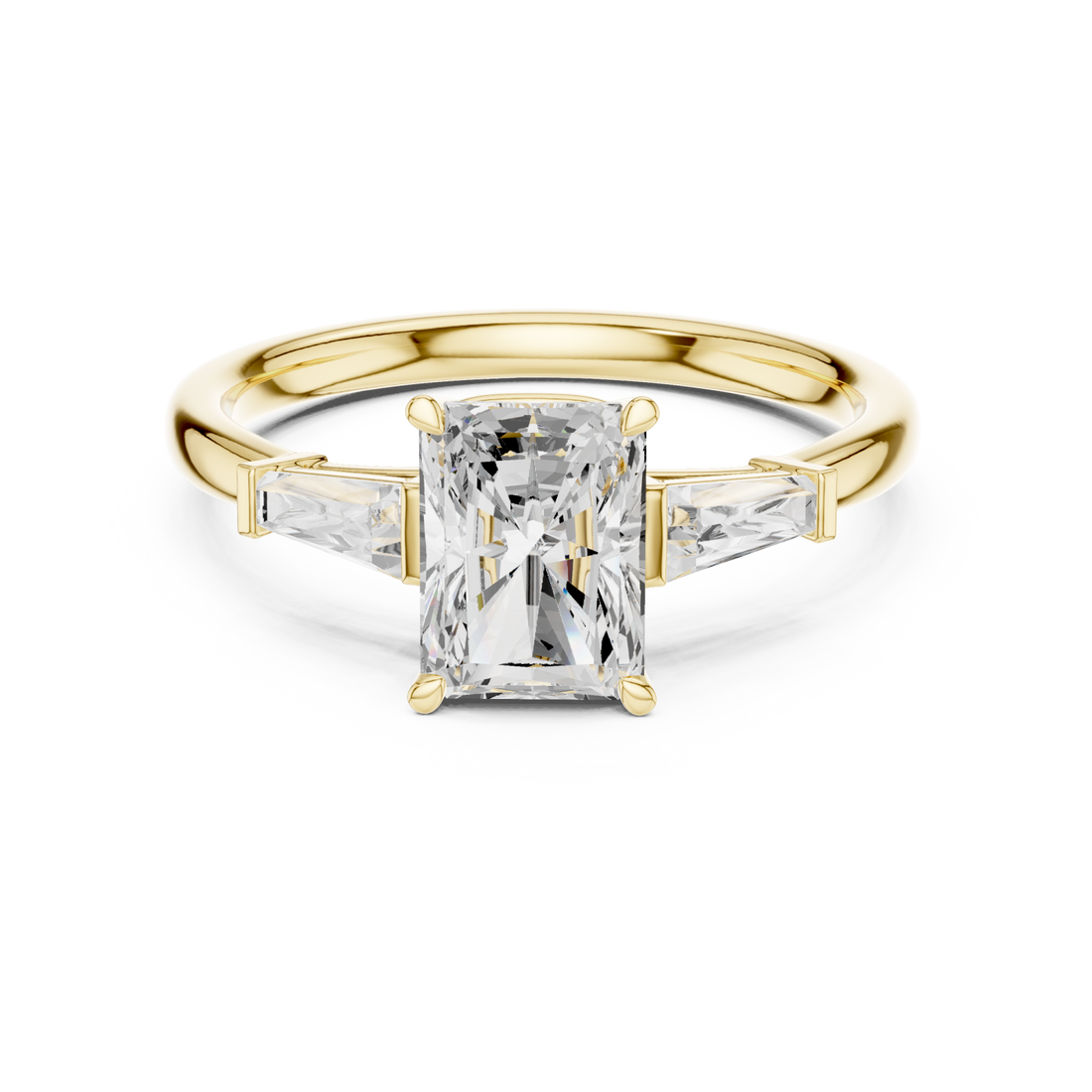 Gold Radiant Horizon Illusion Ring Right View