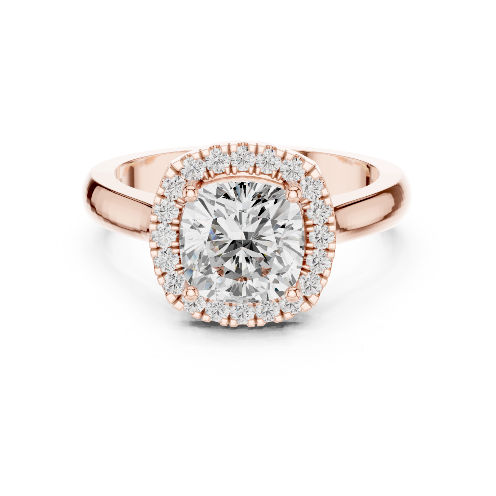  Rose Gold Radiance Muse Solitaire Luxe Ring Front View