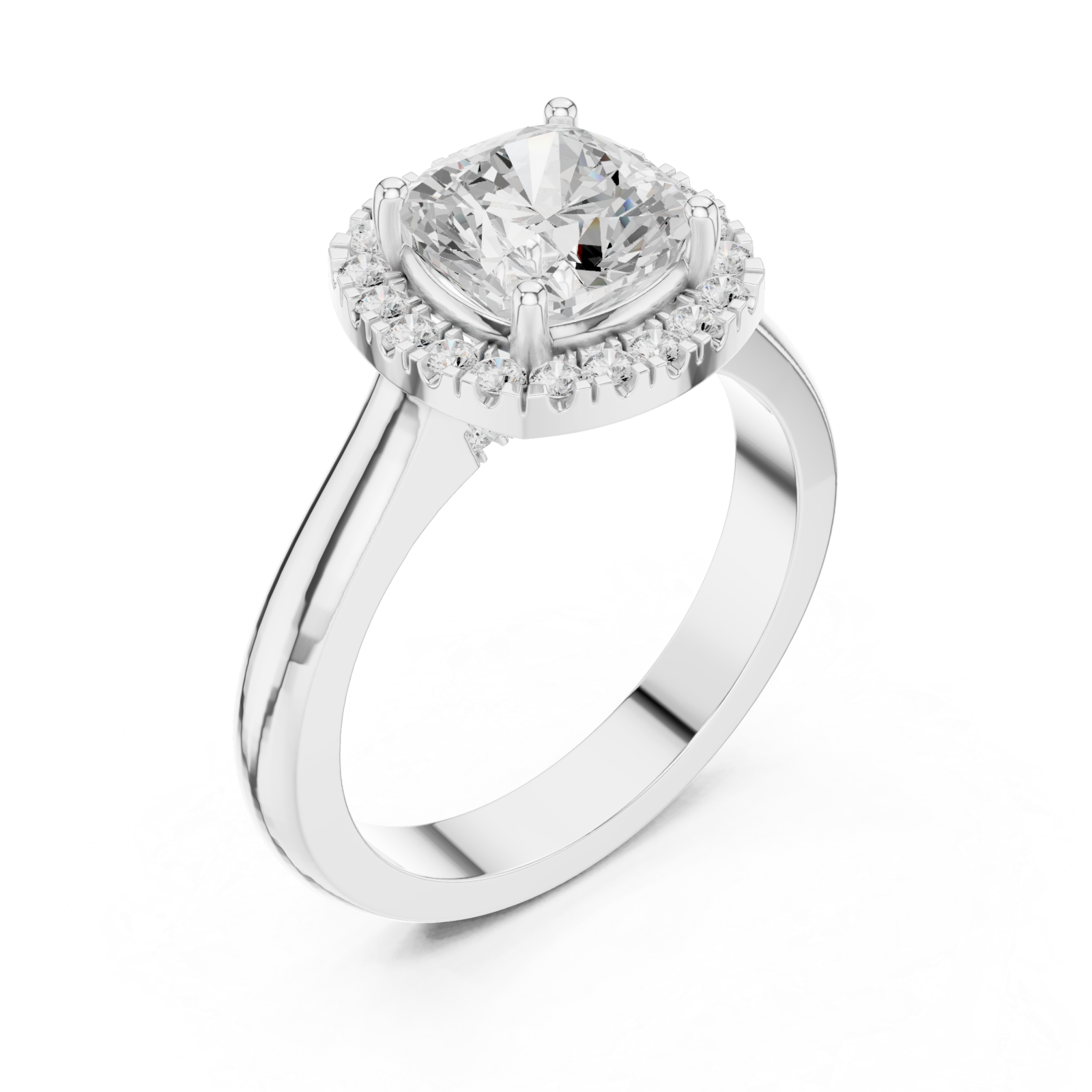  White Gold Radiance Muse Solitaire Luxe Ring Right View