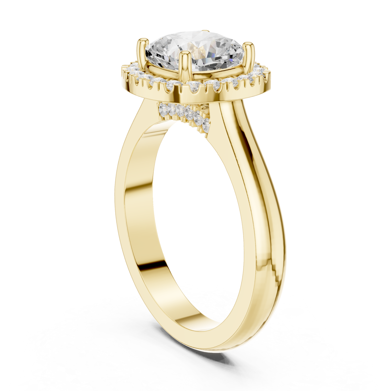  Gold Radiance Muse Solitaire Luxe Ring Left View