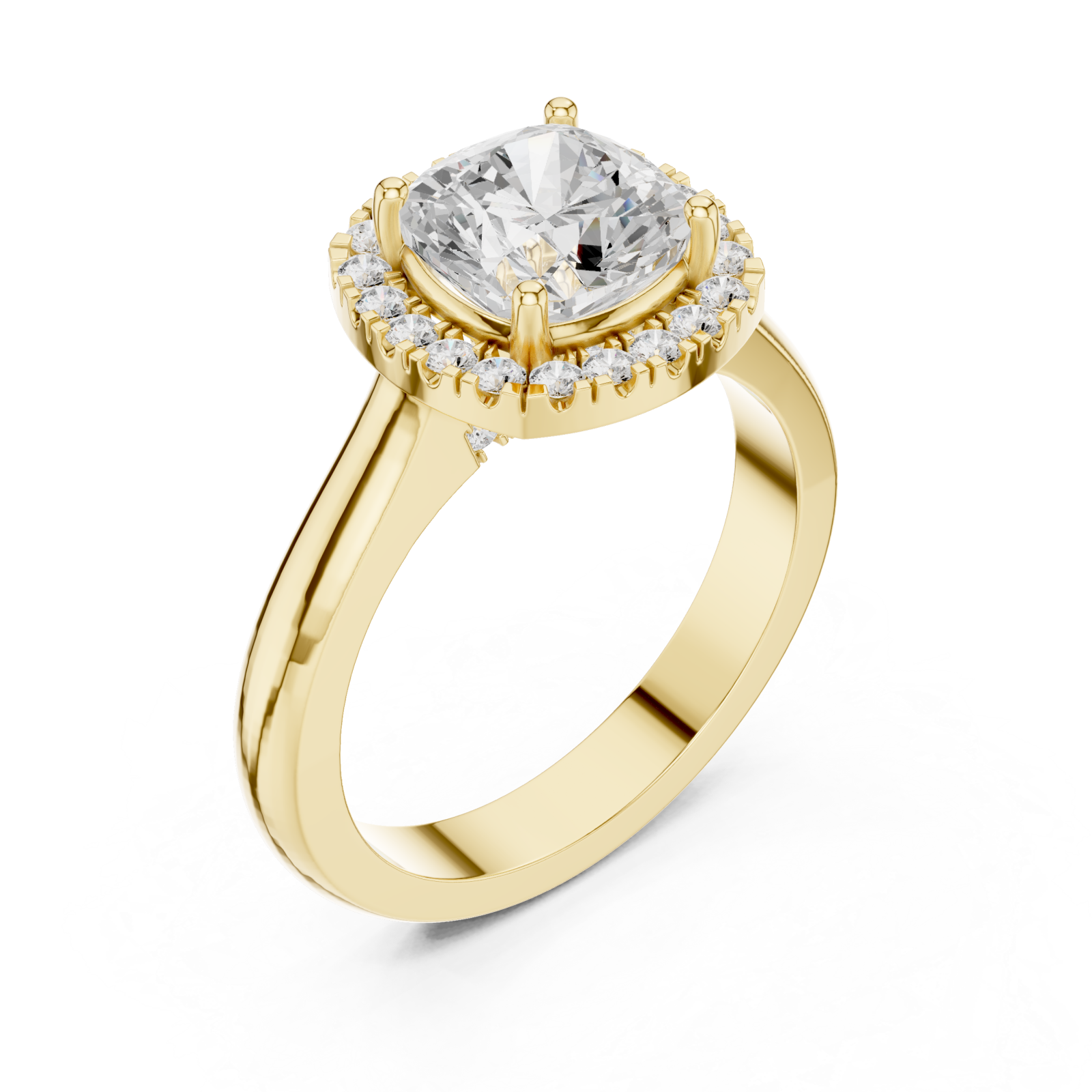 Gold Radiance Muse Solitaire Luxe Ring Right View