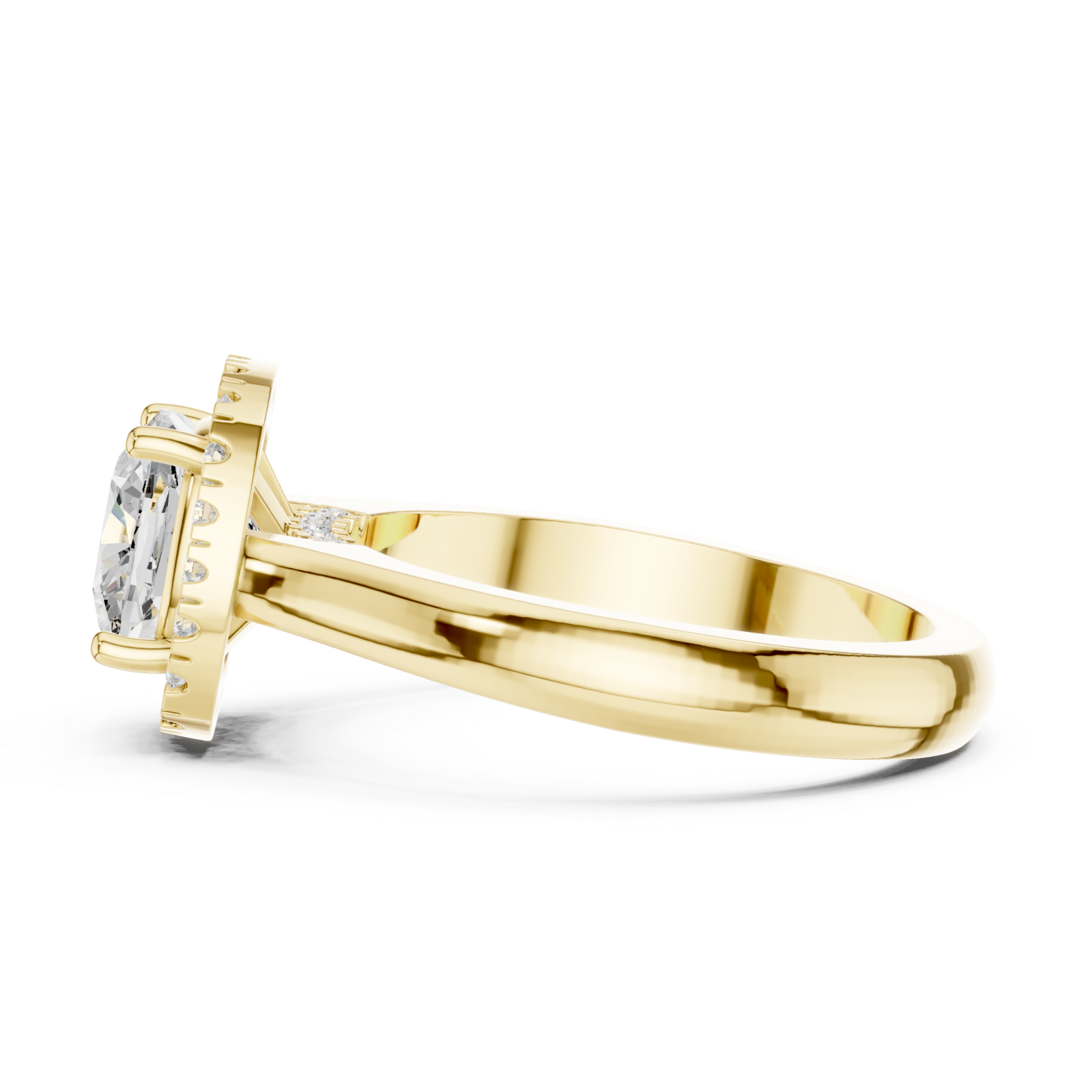  Gold Radiance Muse Solitaire Luxe Ring Side View