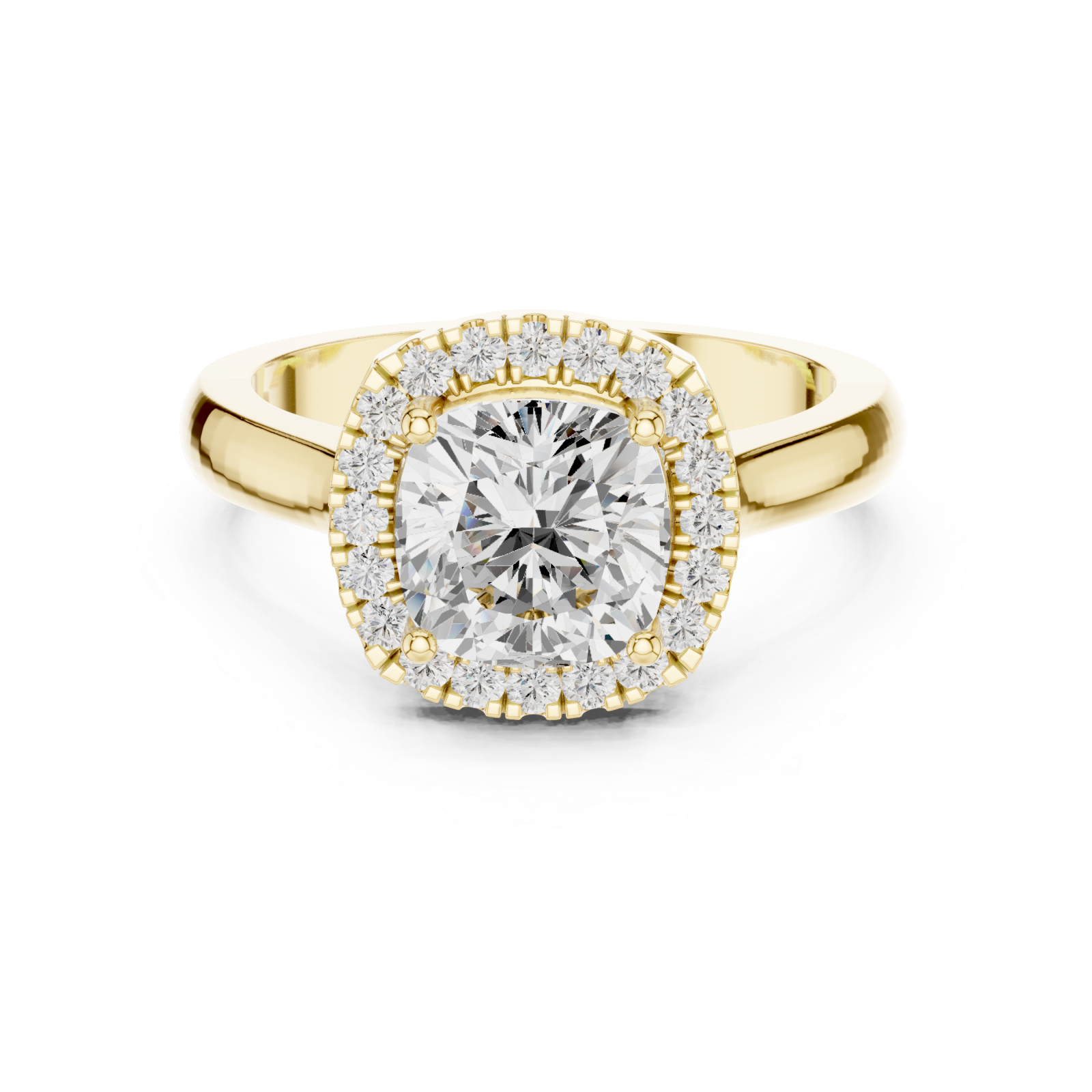  Gold Radiance Muse Solitaire Luxe Ring Front View
