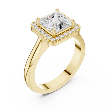 Gold Imperial Radiance Halo Ring Right View