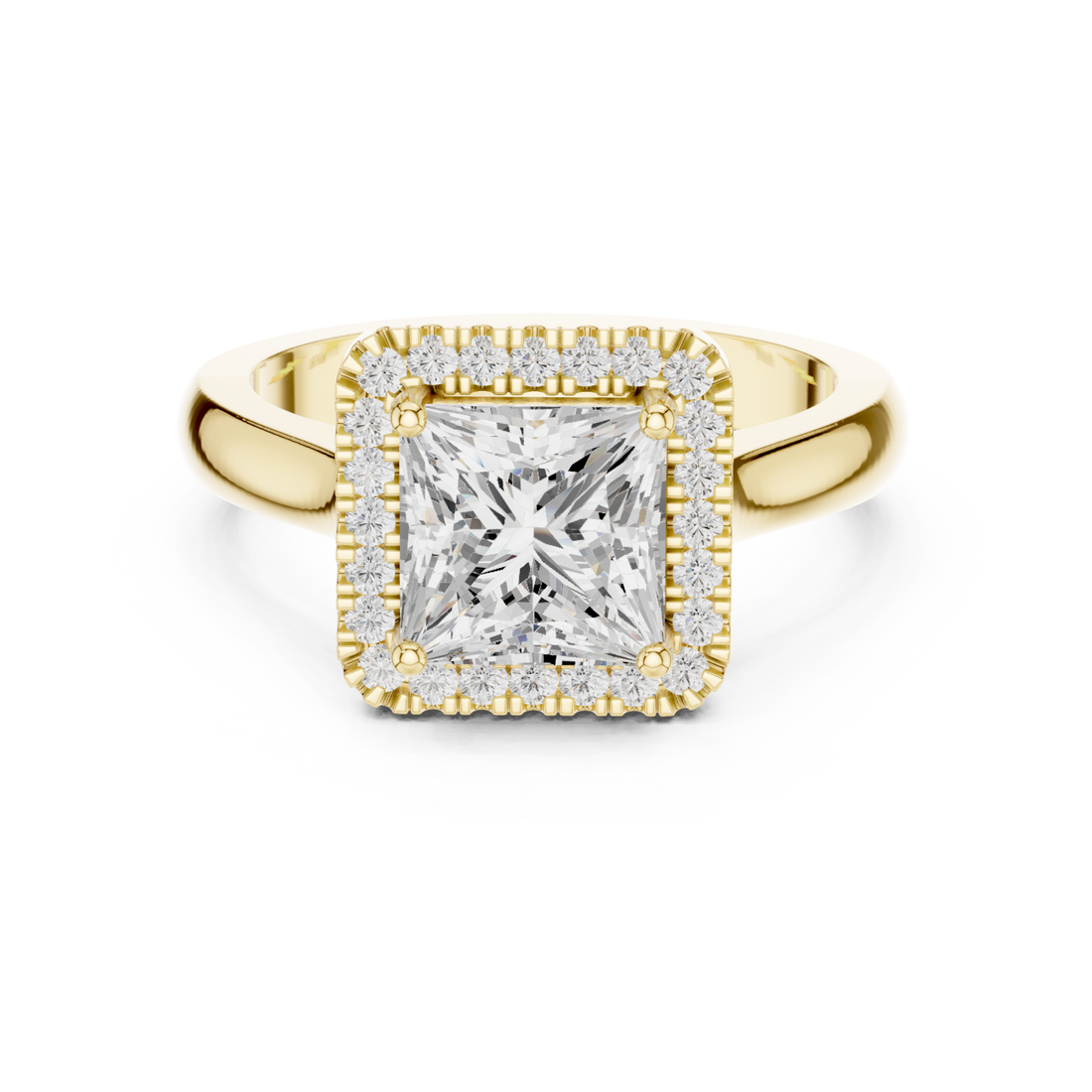 Gold Imperial Radiance Halo Ring Right View