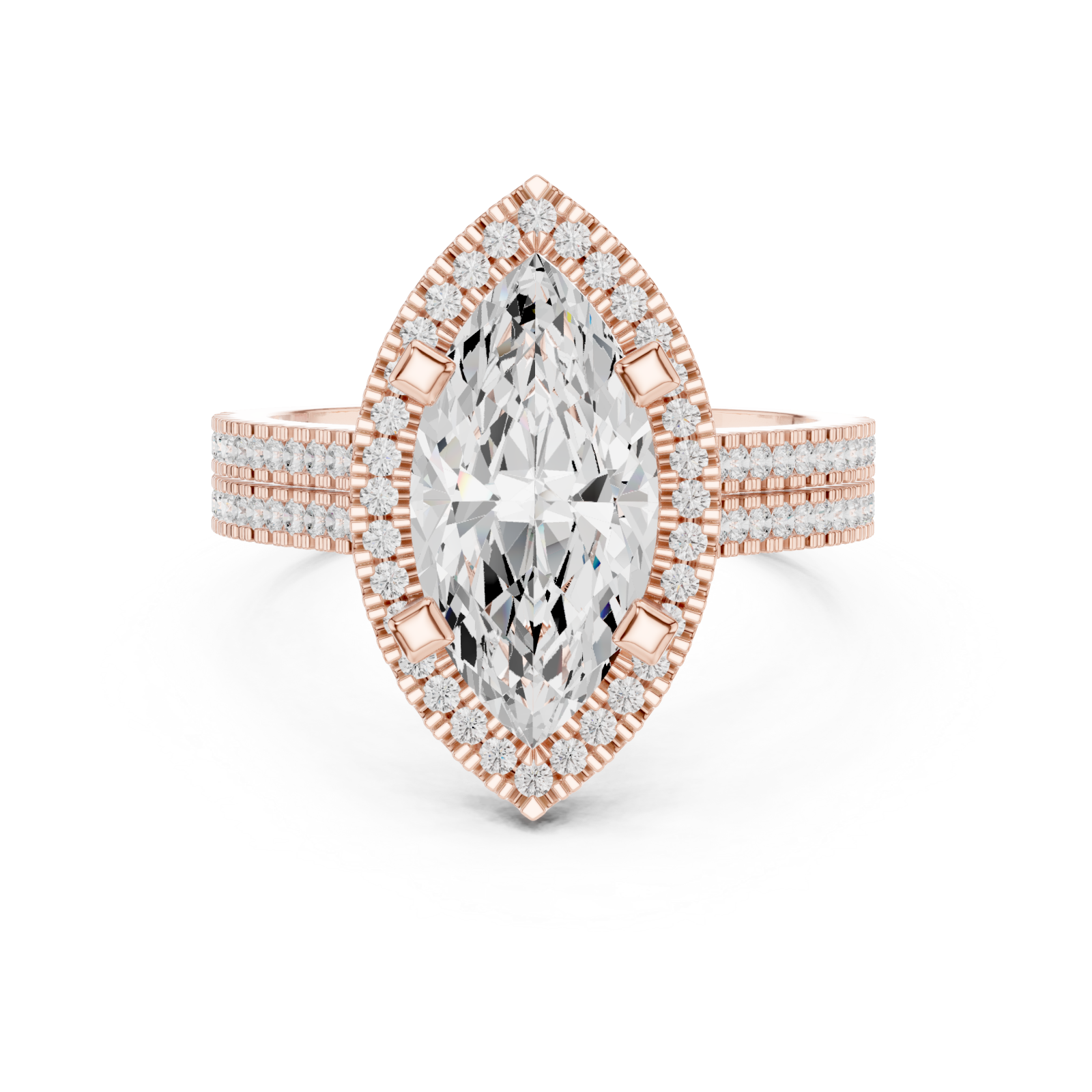  Rose Gold Mirage Enchant Premier Ring Front View