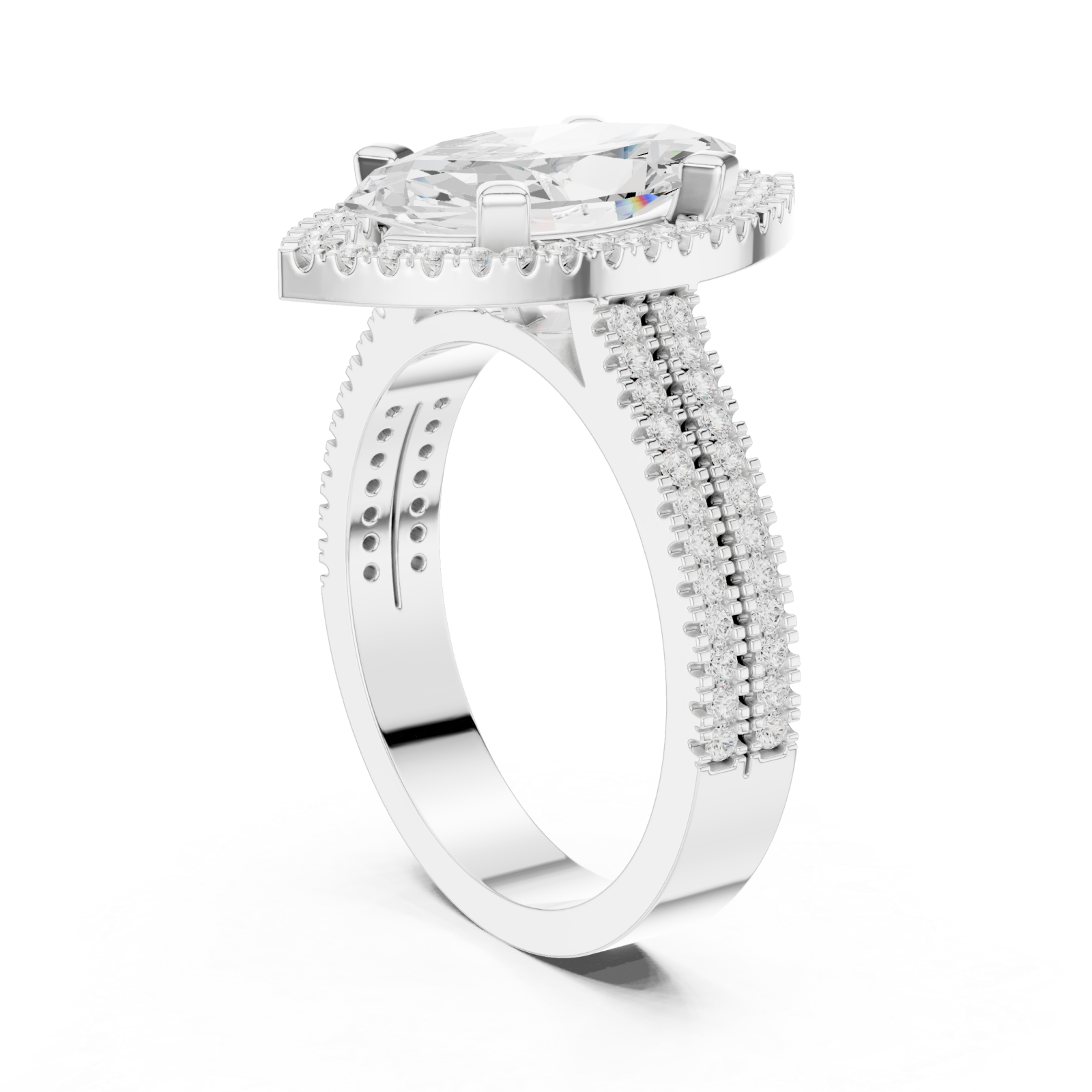  White Gold Mirage Enchant Premier Ring Left View