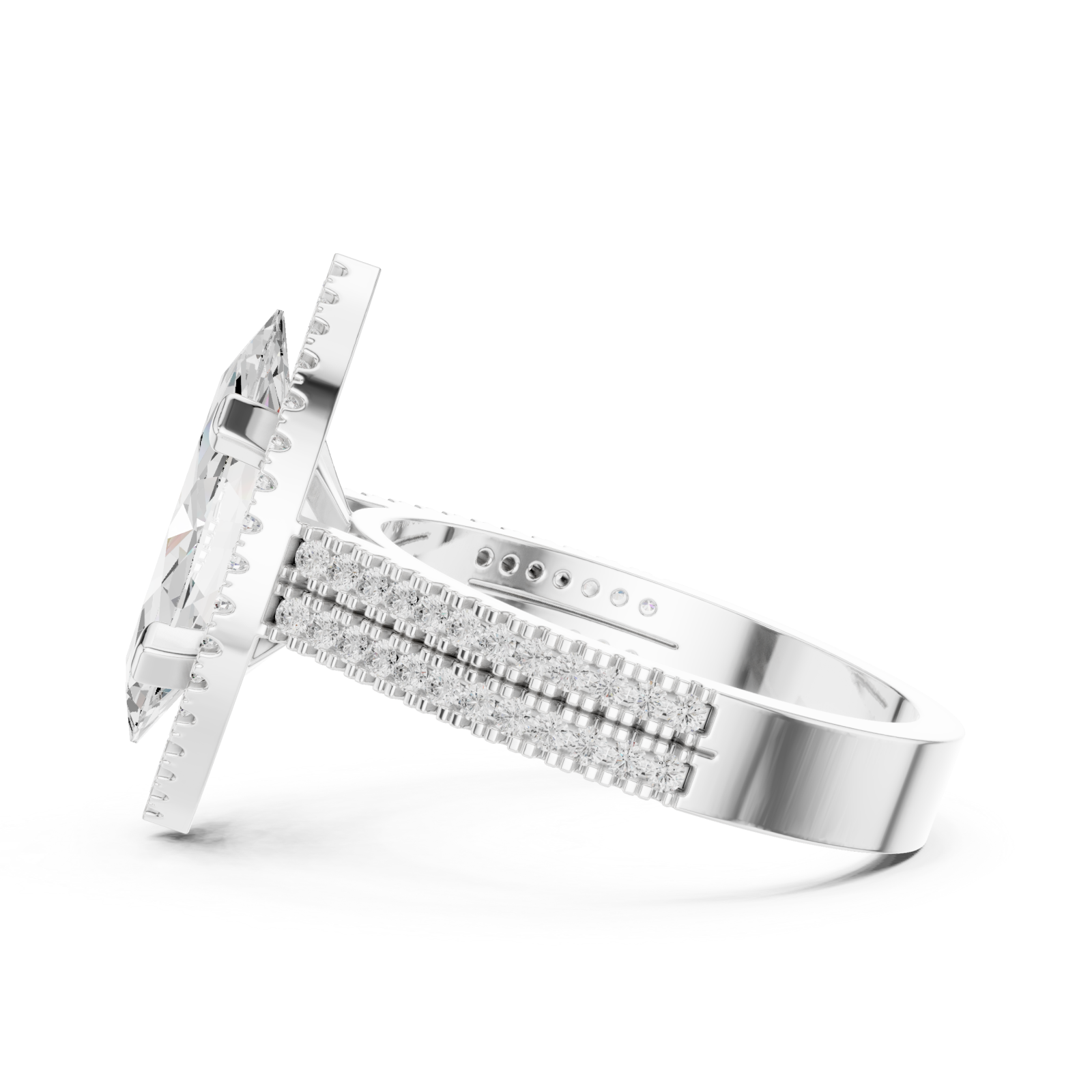  White Gold Mirage Enchant Premier Ring Side View
