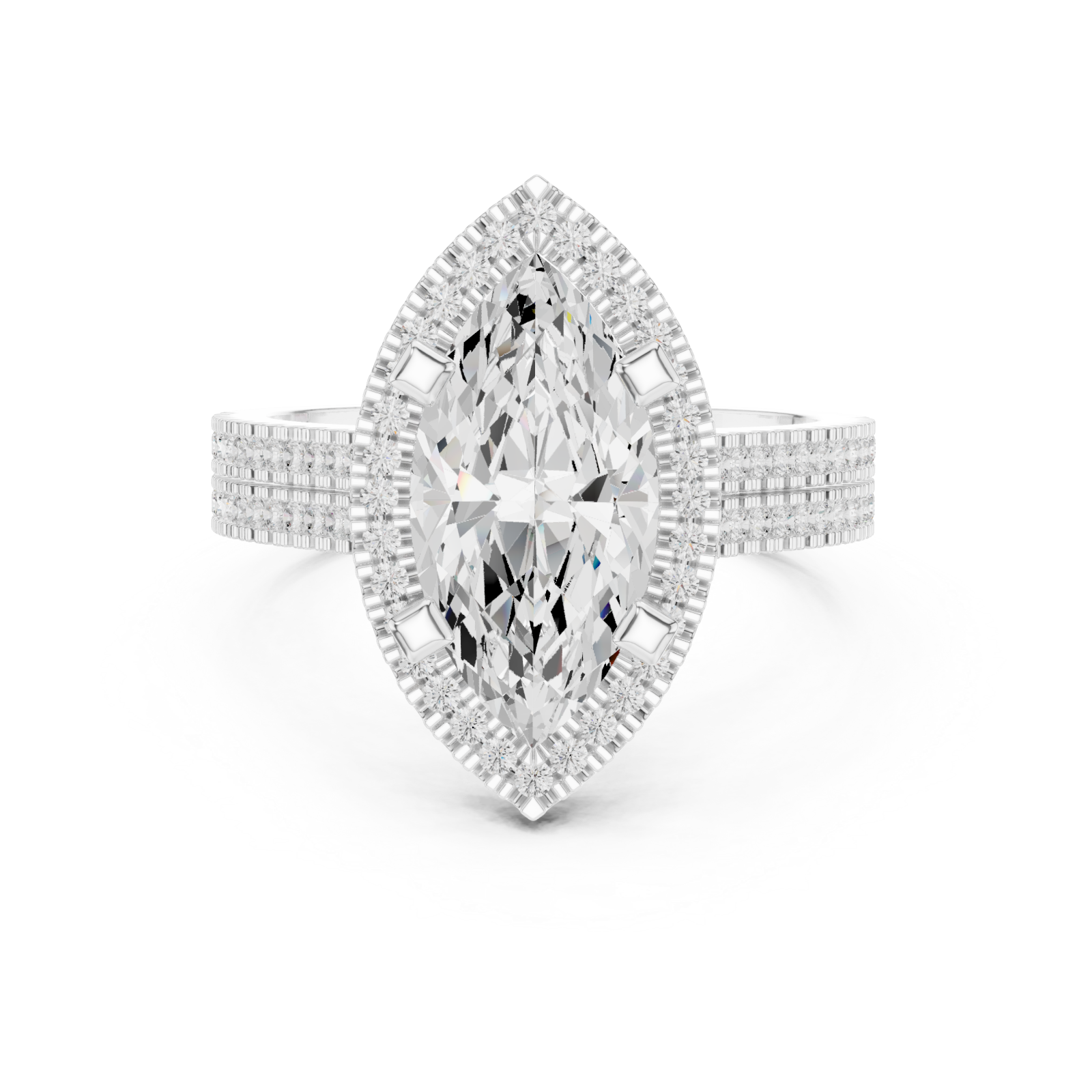  White Gold Mirage Enchant Premier Ring Front View
