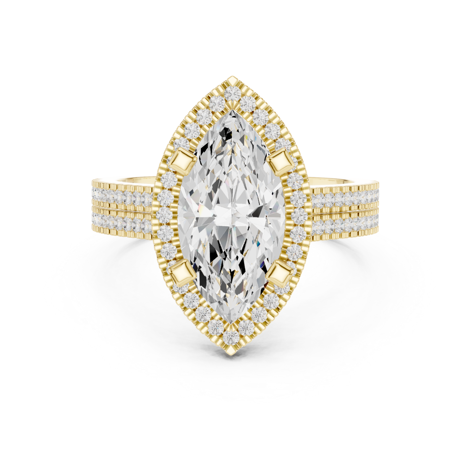  Gold Mirage Enchant Premier Ring Front View