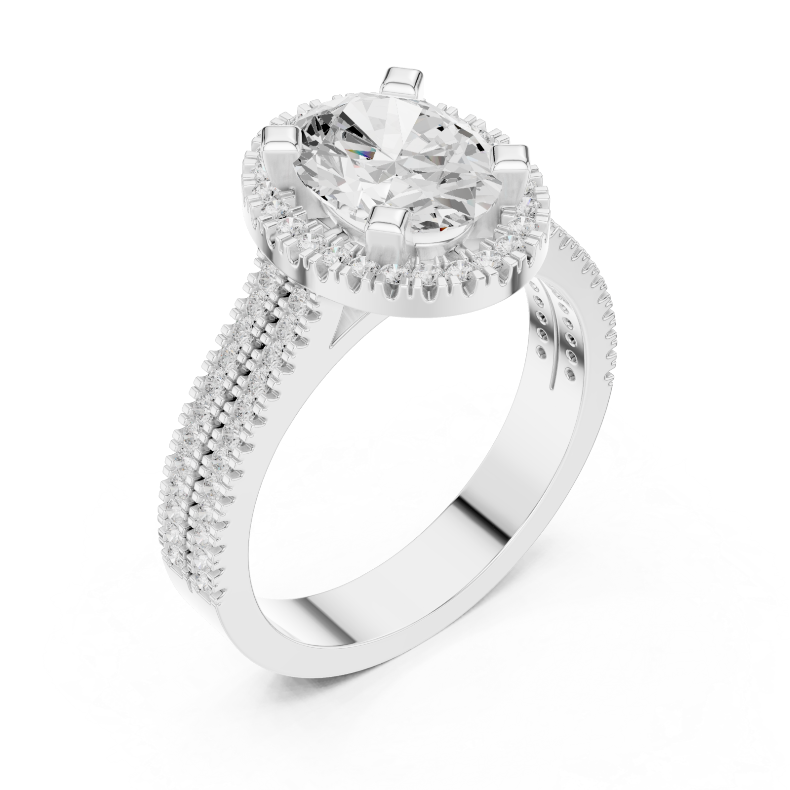  White Gold Grand Ovation Regal Statement Ring Right View