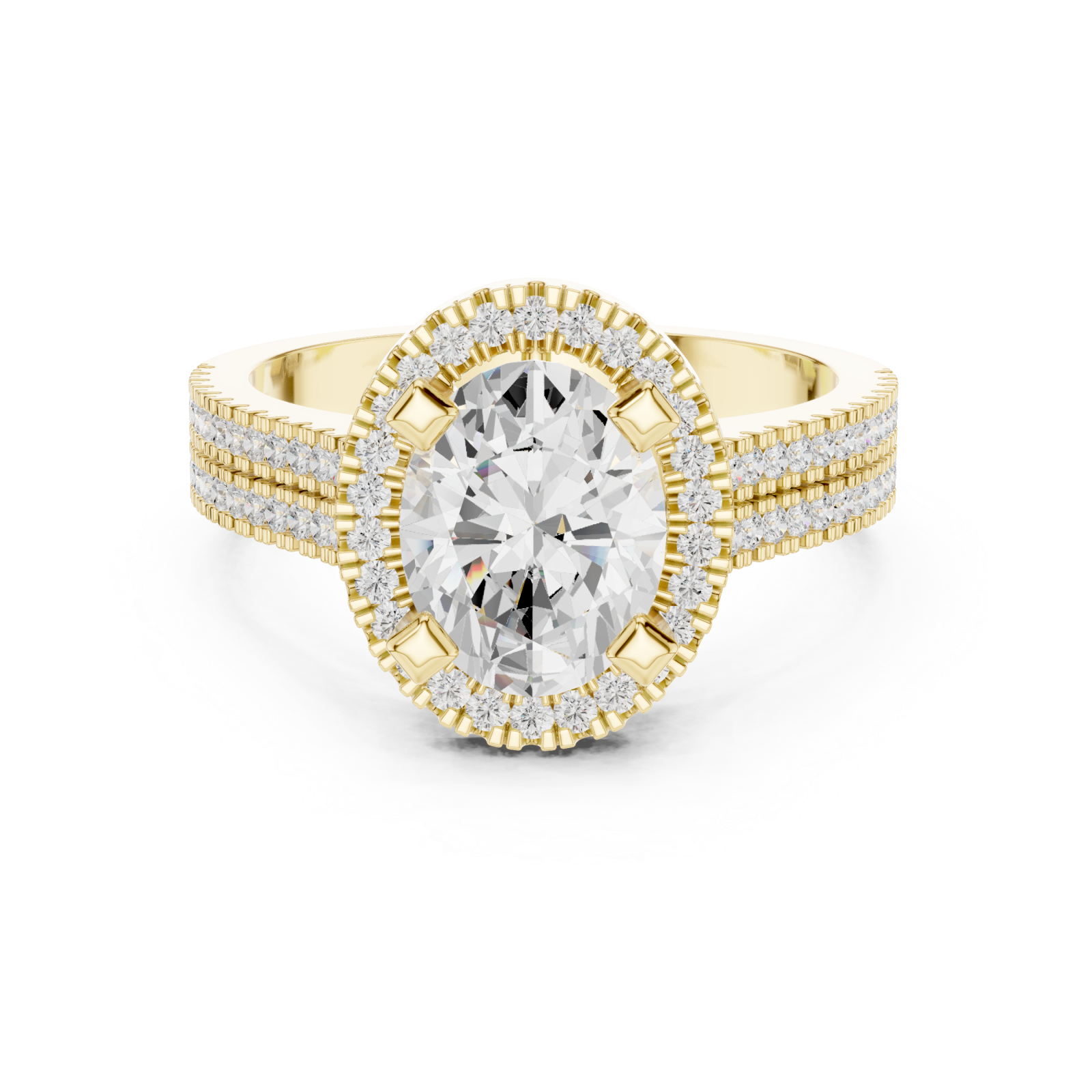  Gold Grand Ovation Regal Statement Ring Front View