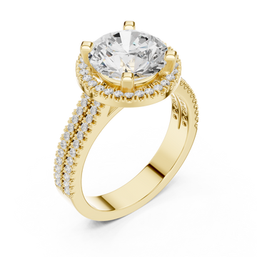 Gold Luminous Halo Band Ring Right View