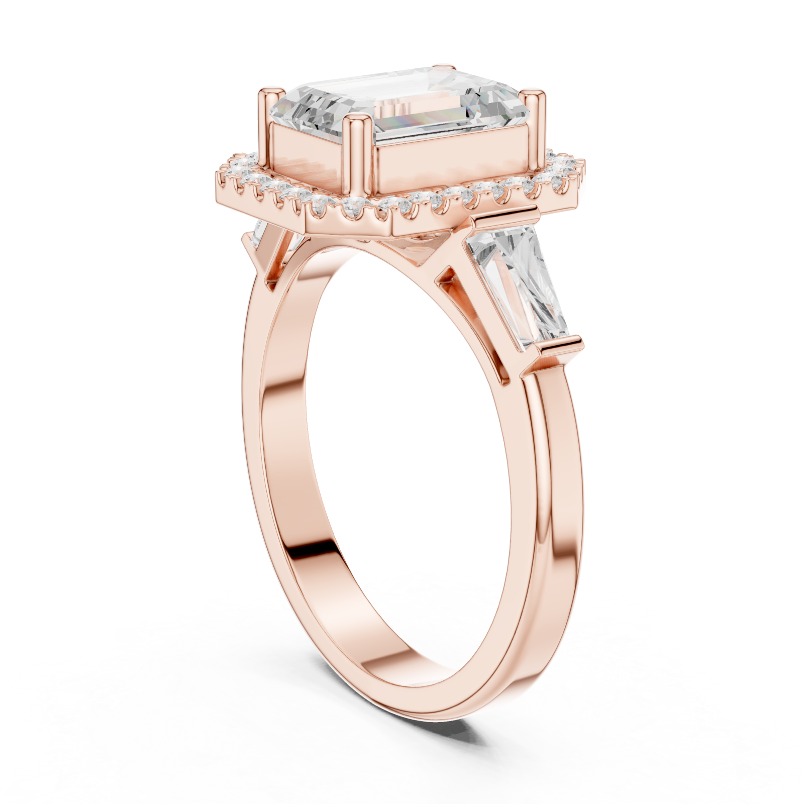  Rose Gold Grand Marquis Regal Band Ring Left View