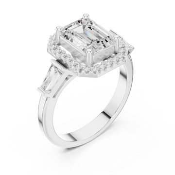  White Gold Grand Marquis Regal Band Ring Right View