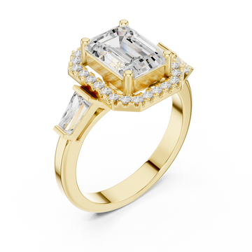Gold Grand Marquis Regal Band Ring Right View