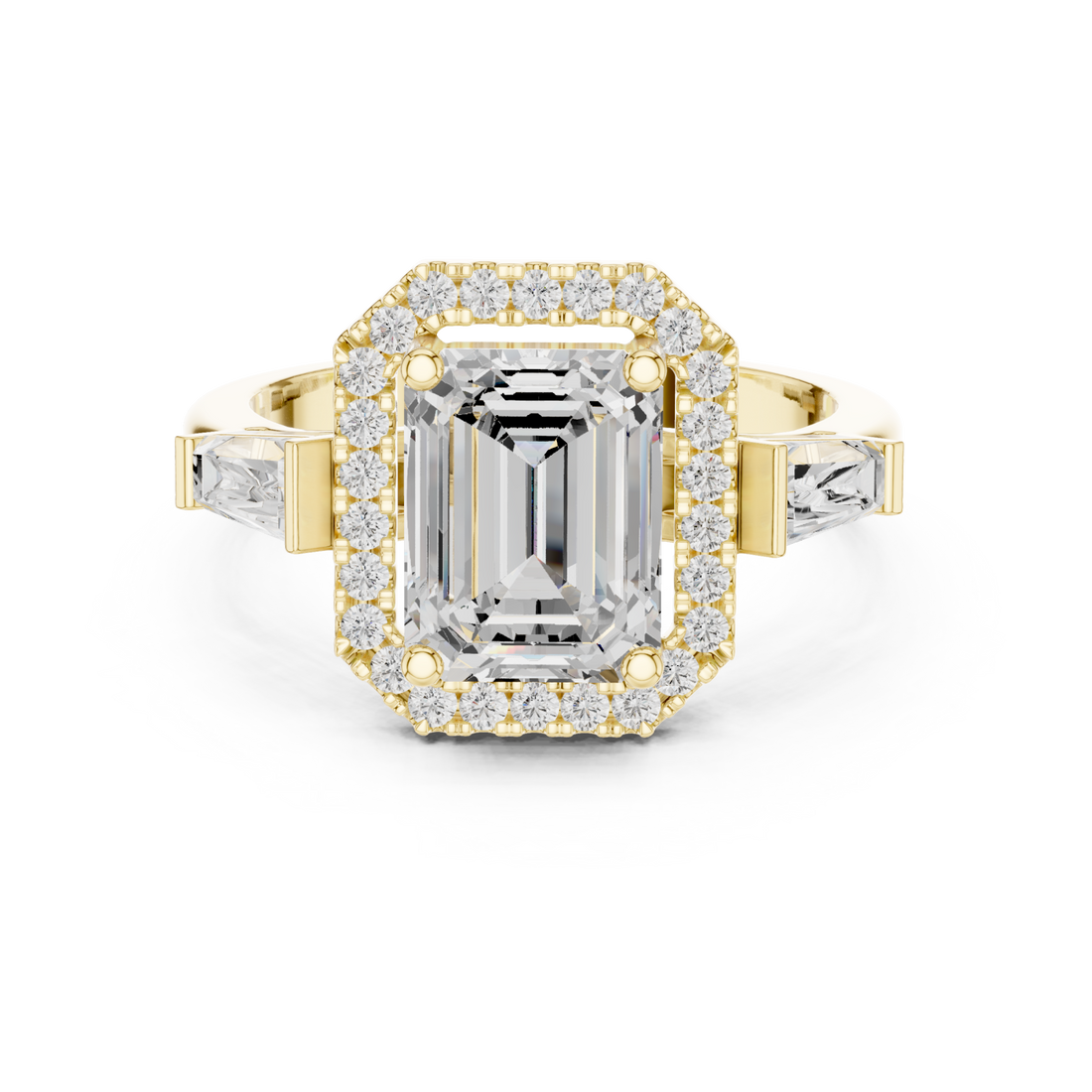 Gold Grand Marquis Regal Band Ring Right View
