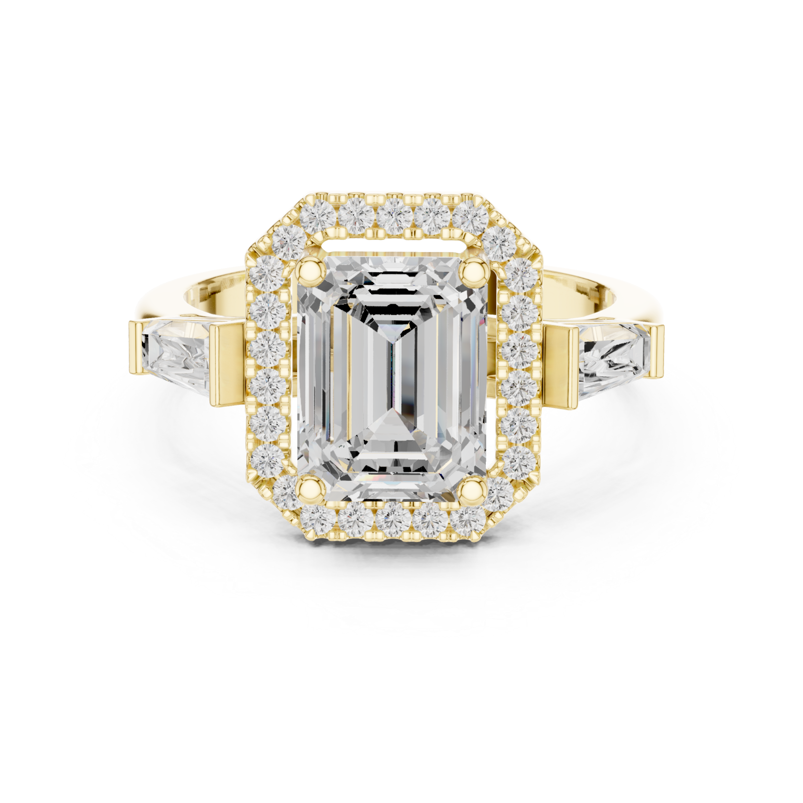 Gold Grand Marquis Regal Band Ring Front View