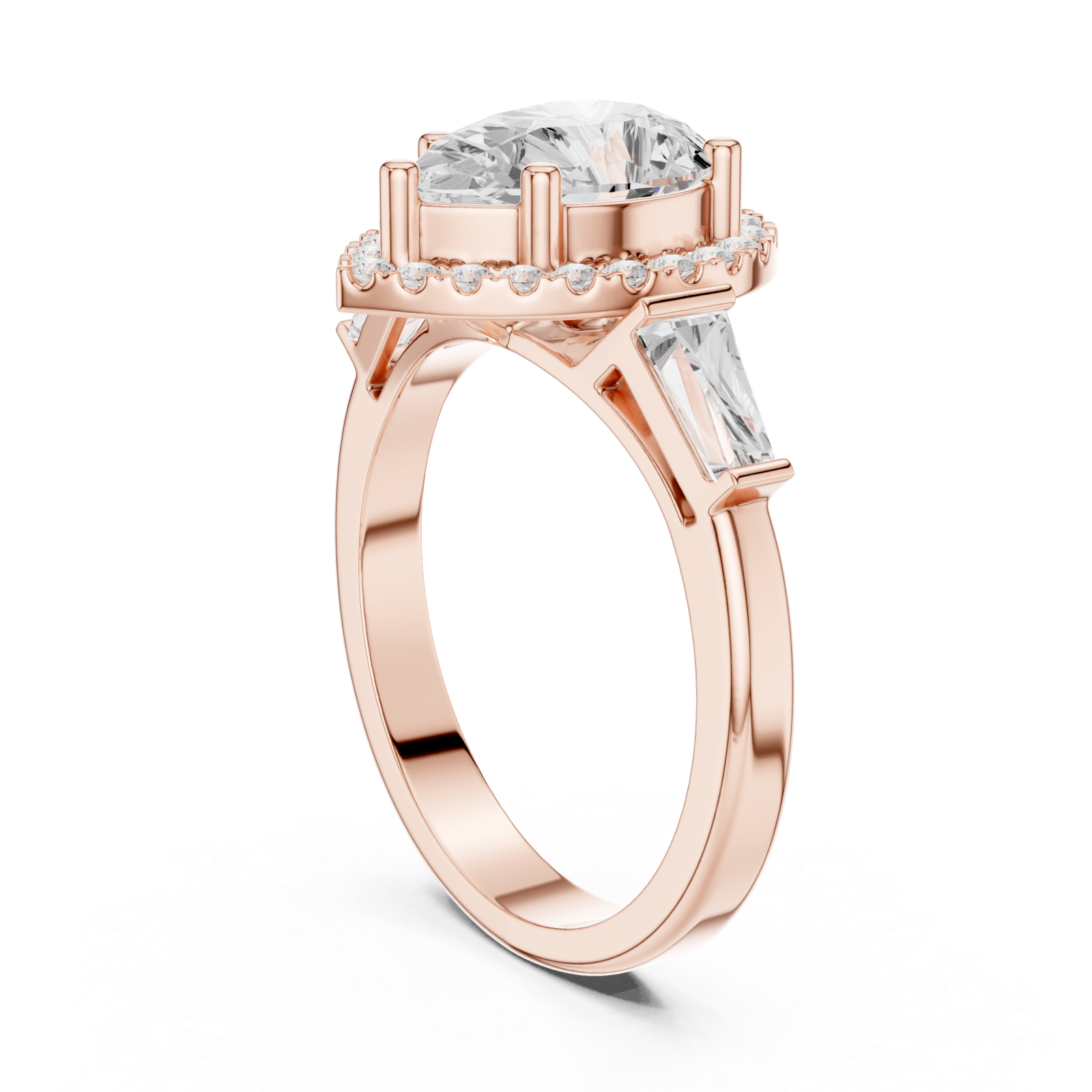  Rose Gold Opulent Marquis Touch Signature Ring Left View