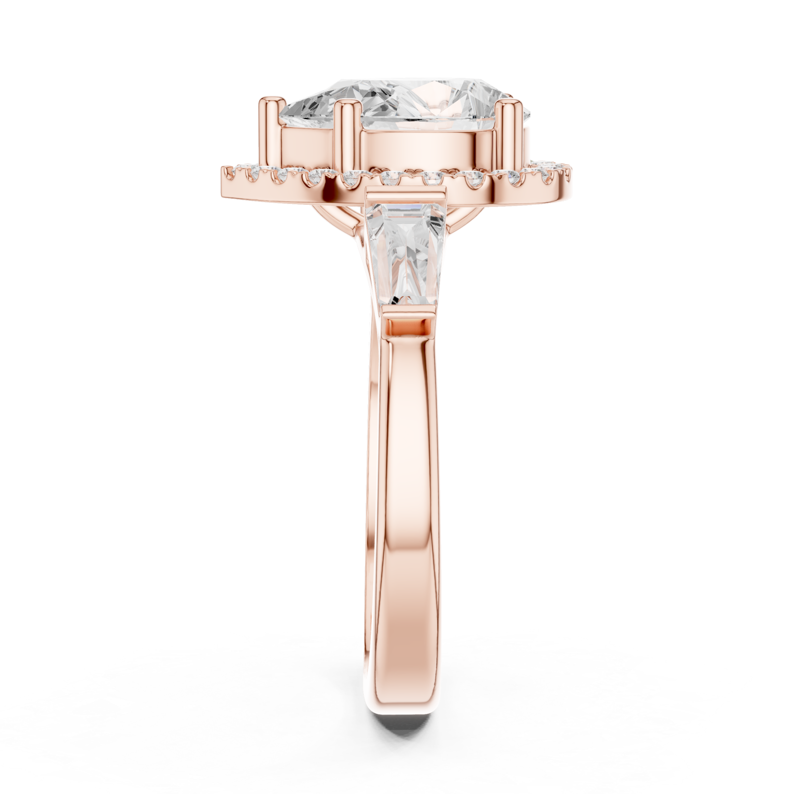  Rose Gold Opulent Marquis Touch Signature Ring Side View