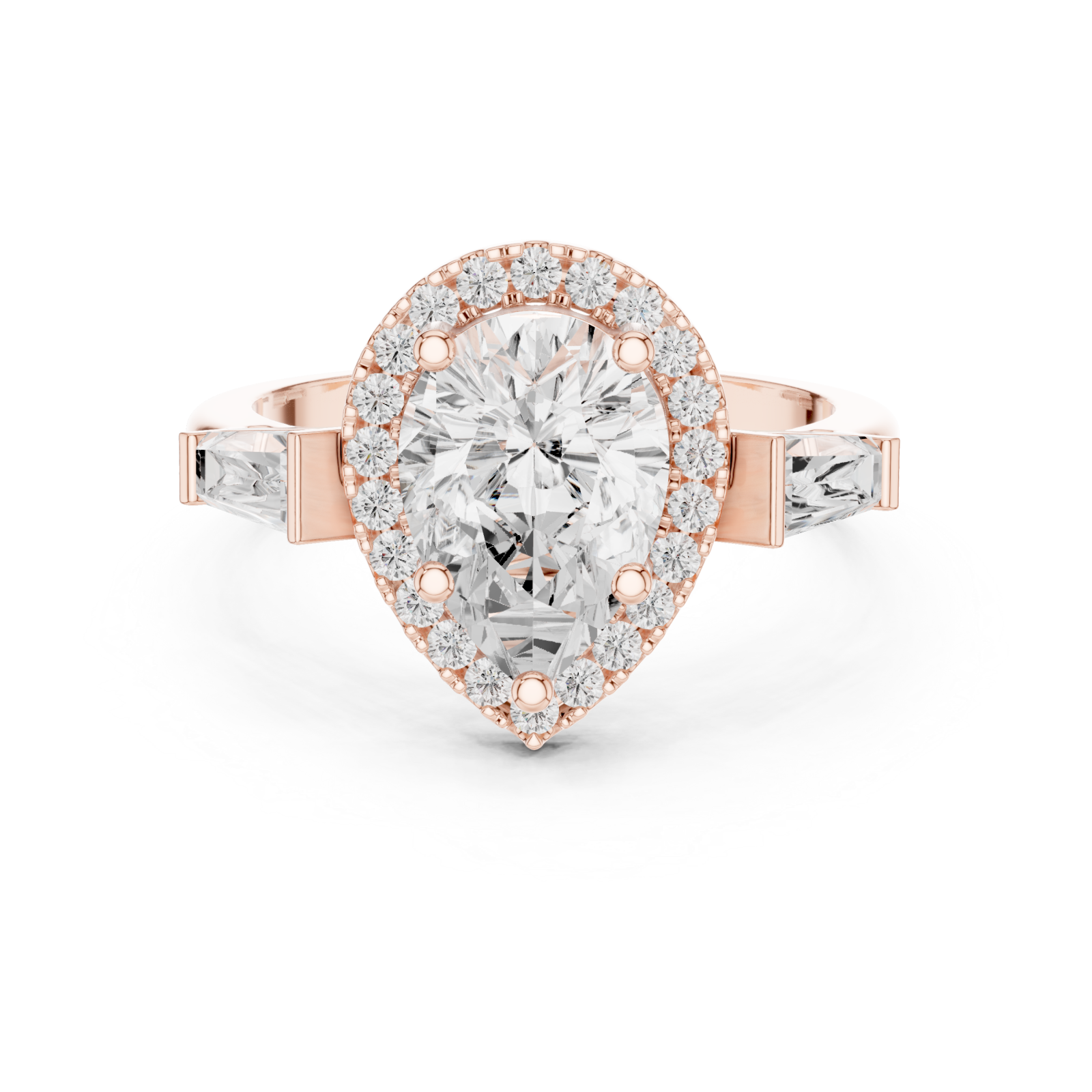  Rose Gold Opulent Marquis Touch Signature Ring Front View
