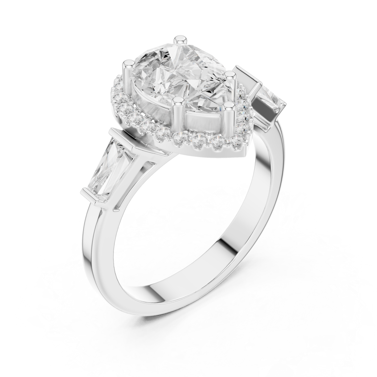  White Gold Opulent Marquis Touch Signature Ring Right View
