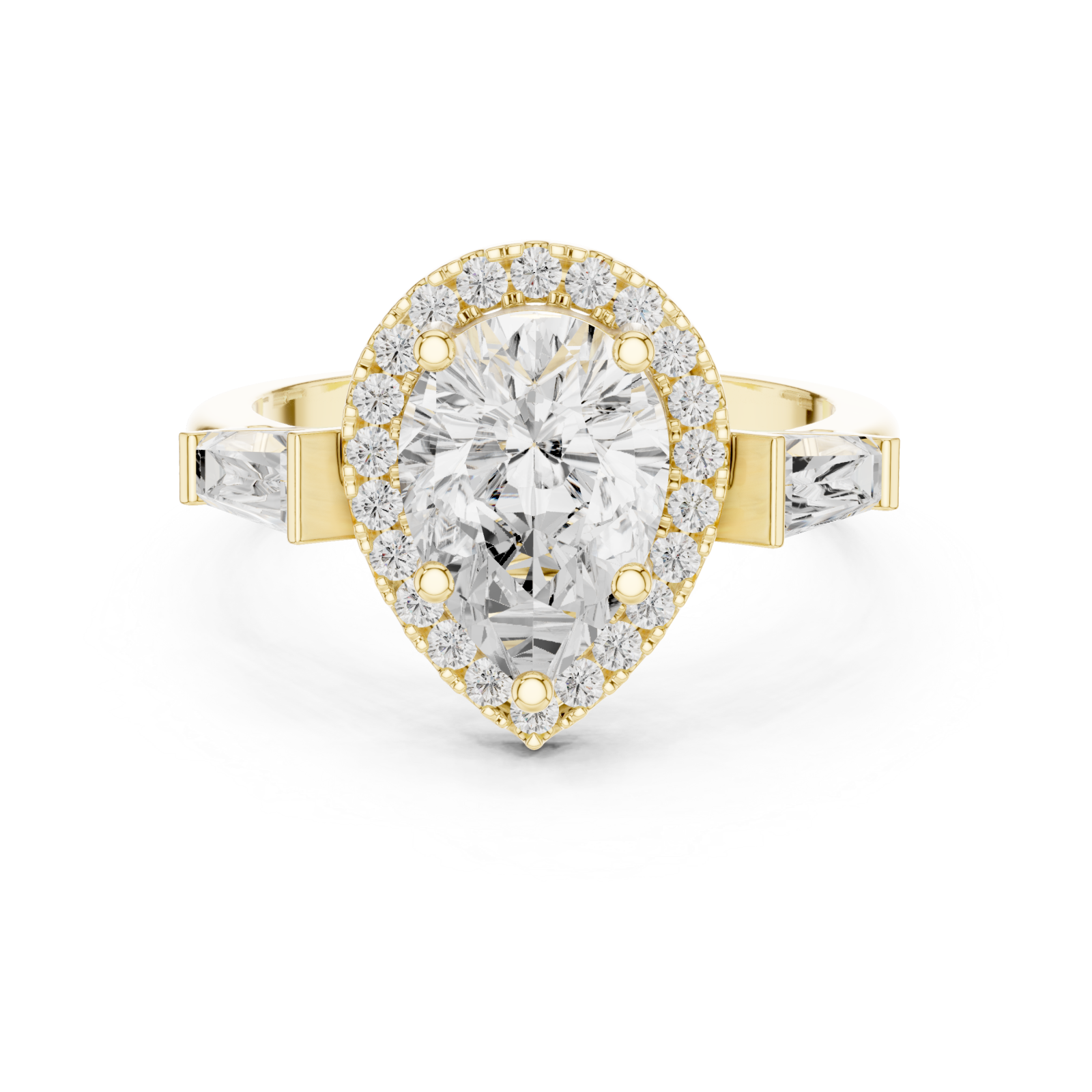  Gold Opulent Marquis Touch Signature Ring Front View