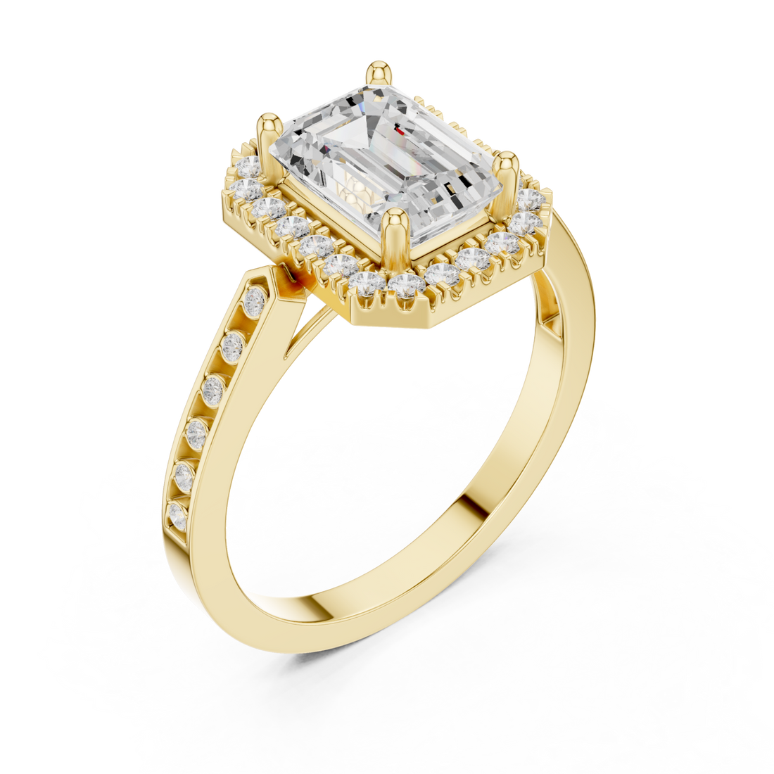 Gold Radiance Halo Statement Ring Right View