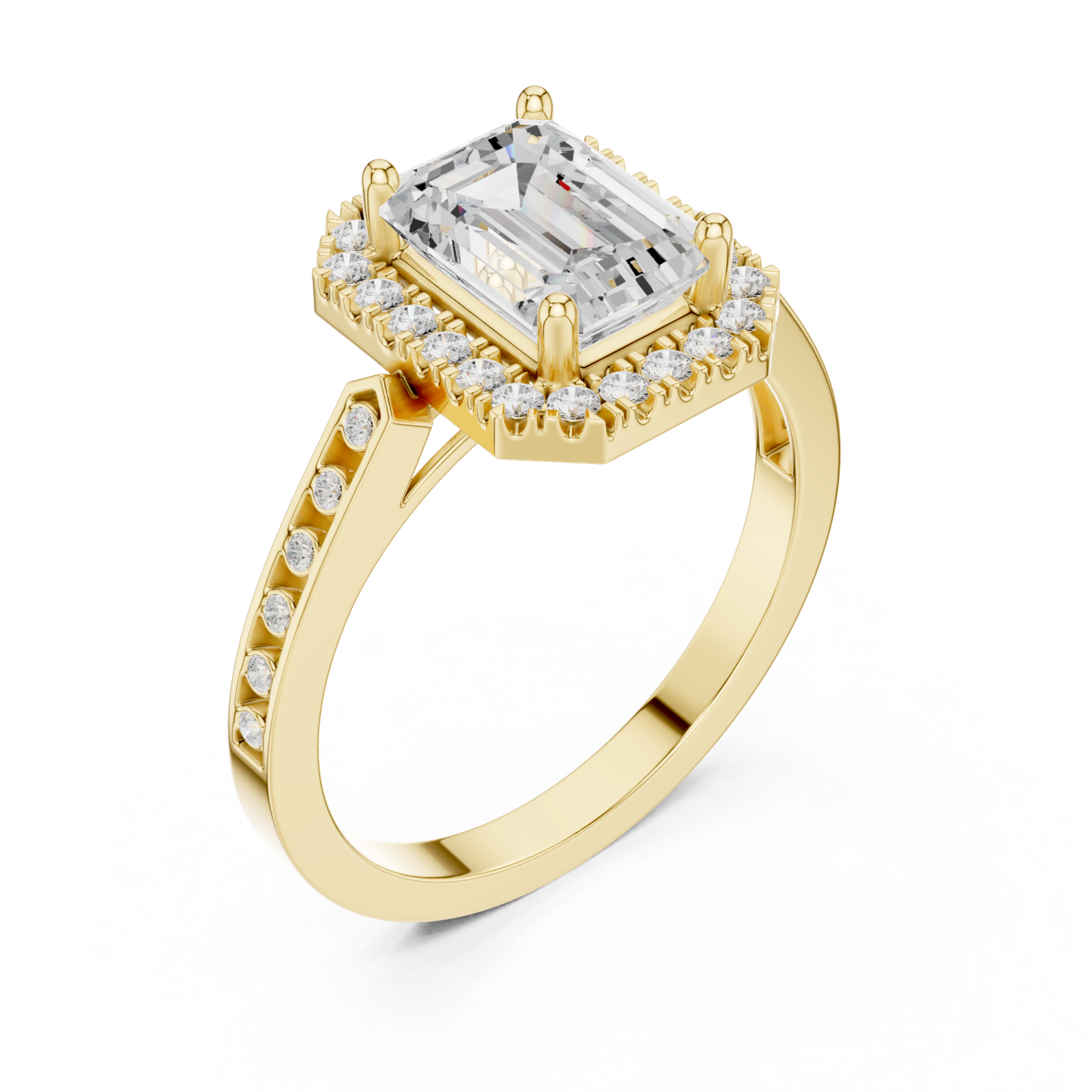 Gold Radiance Halo Statement Ring Right View