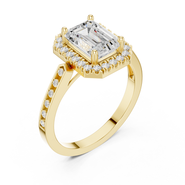 Gold Radiance Halo Statement Ring Right View