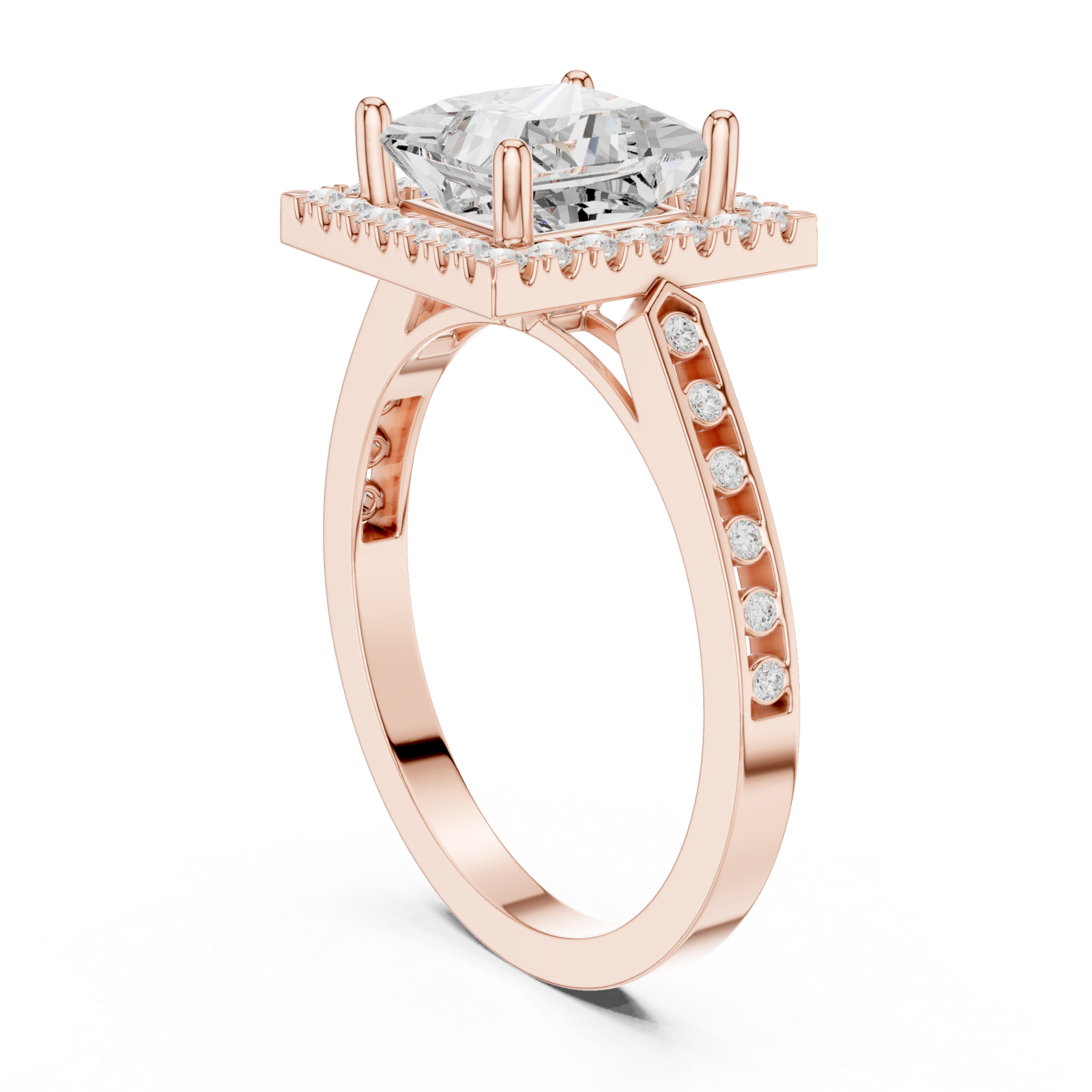  Rose Gold Regal Aura Signature Ring Left View