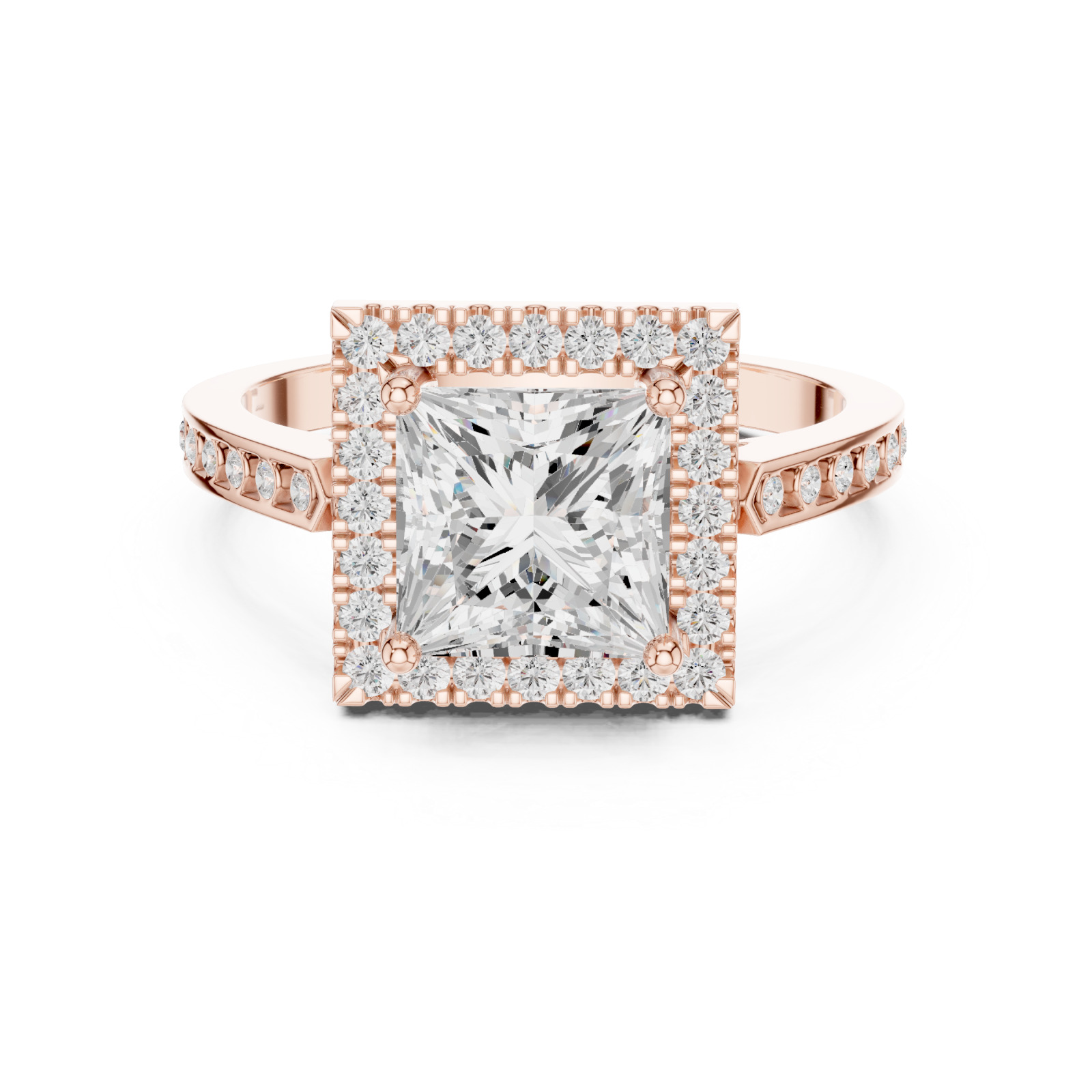  Rose Gold Regal Aura Signature Ring Front View