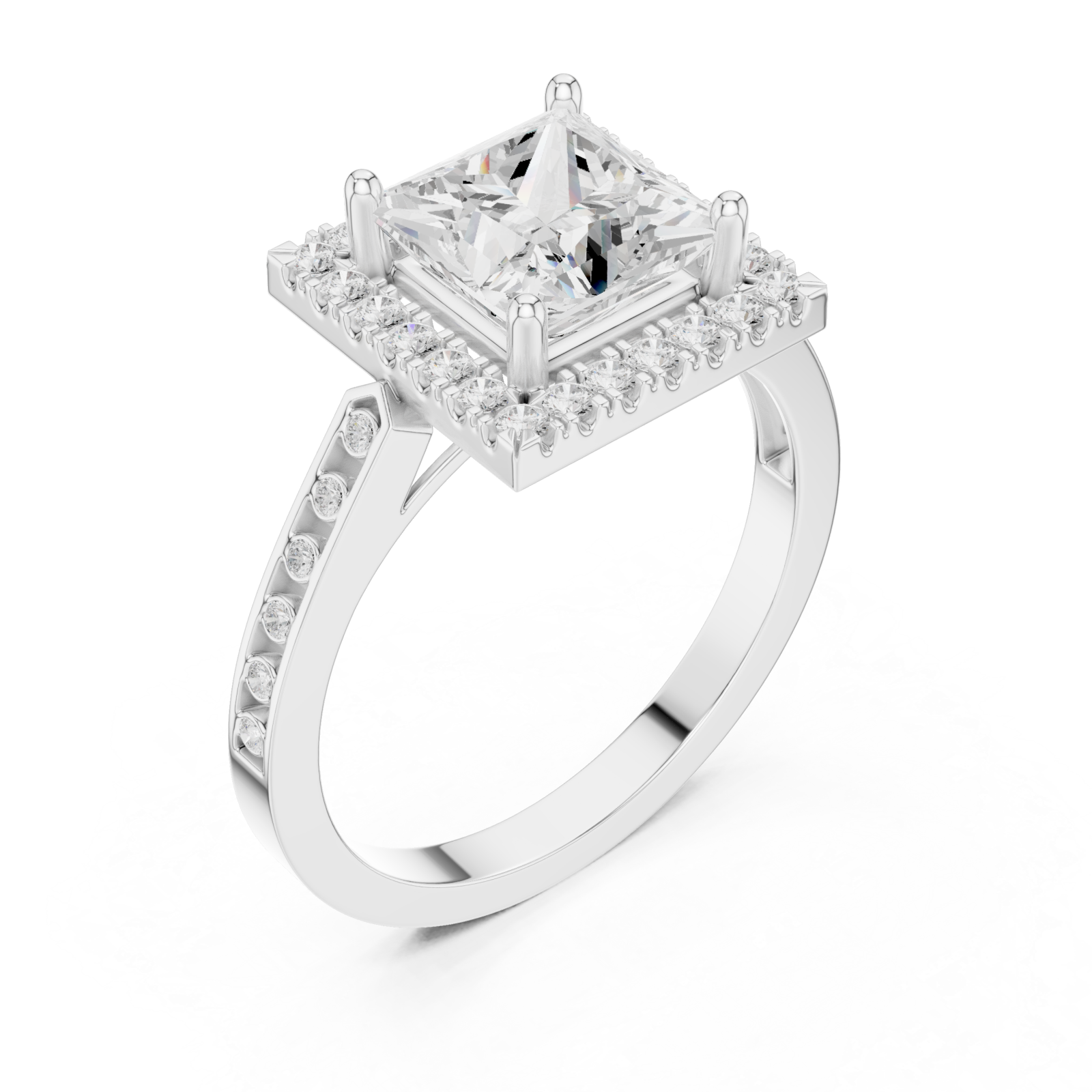  White Gold Regal Aura Signature Ring Right View