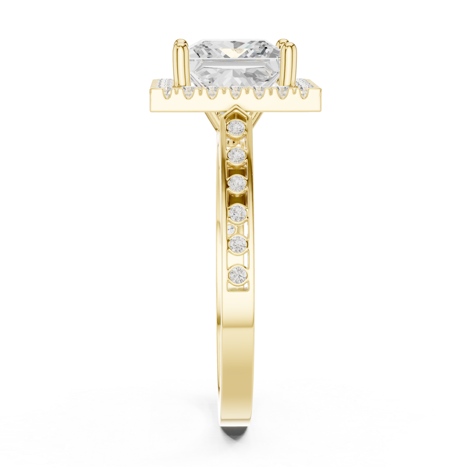  Gold Regal Aura Signature Ring Side View