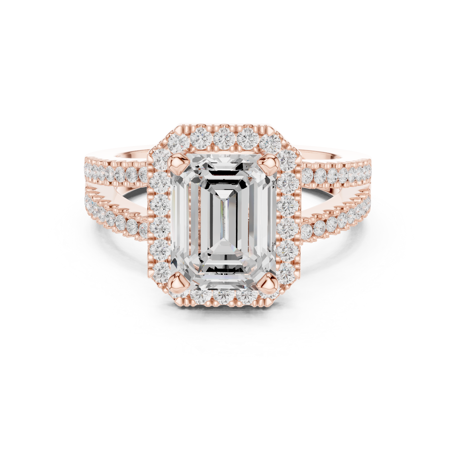  Rose Gold Celestial Harmony Statement Ring Front View