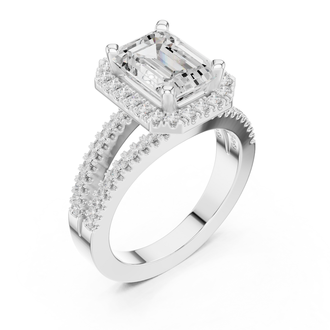  White Gold Celestial Harmony Statement Ring Right View