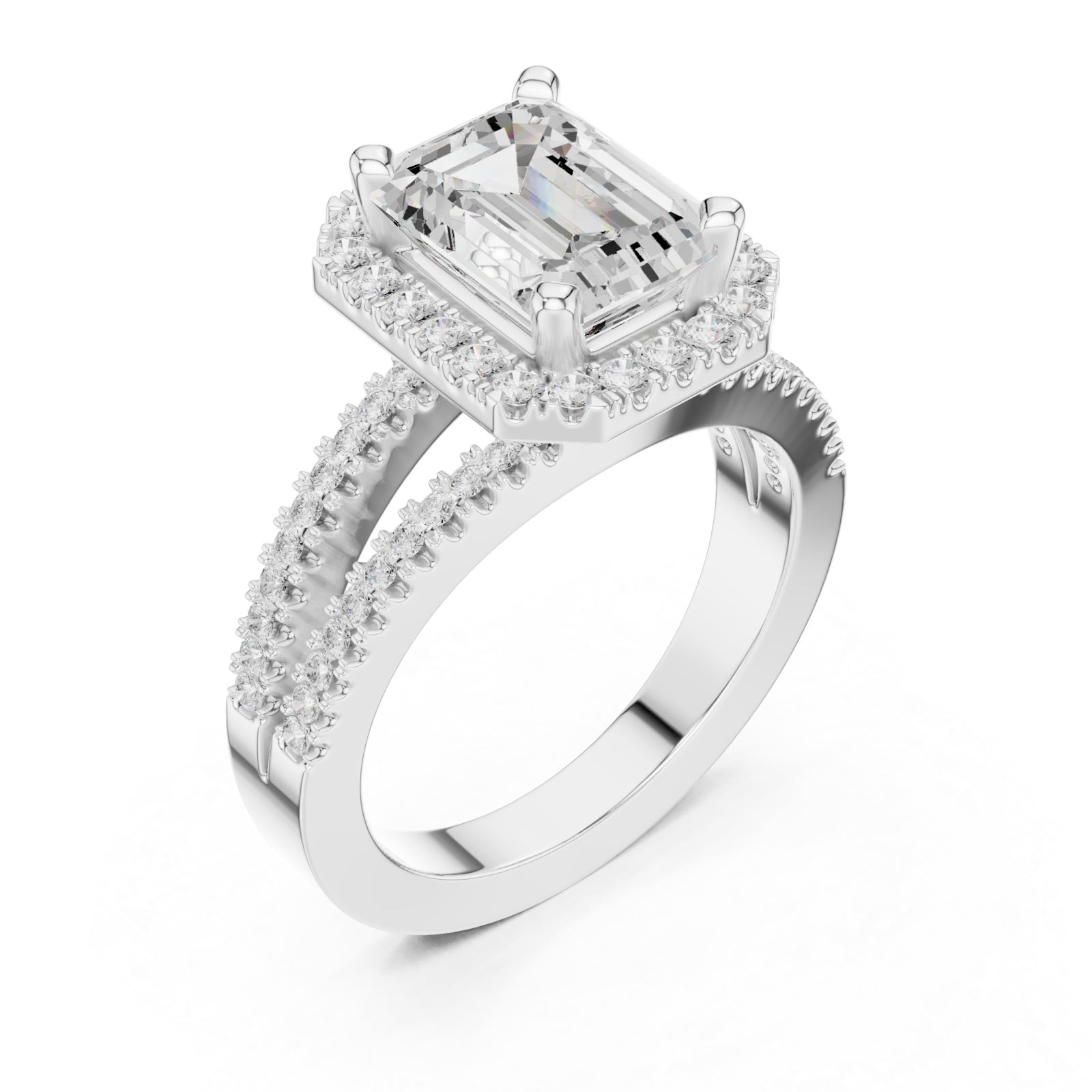  White Gold Celestial Harmony Statement Ring Right View