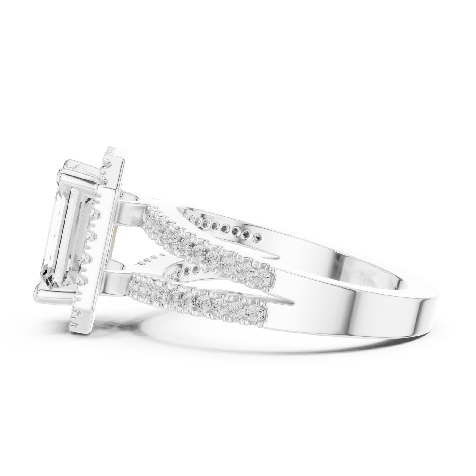  White Gold Celestial Harmony Statement Ring Side View