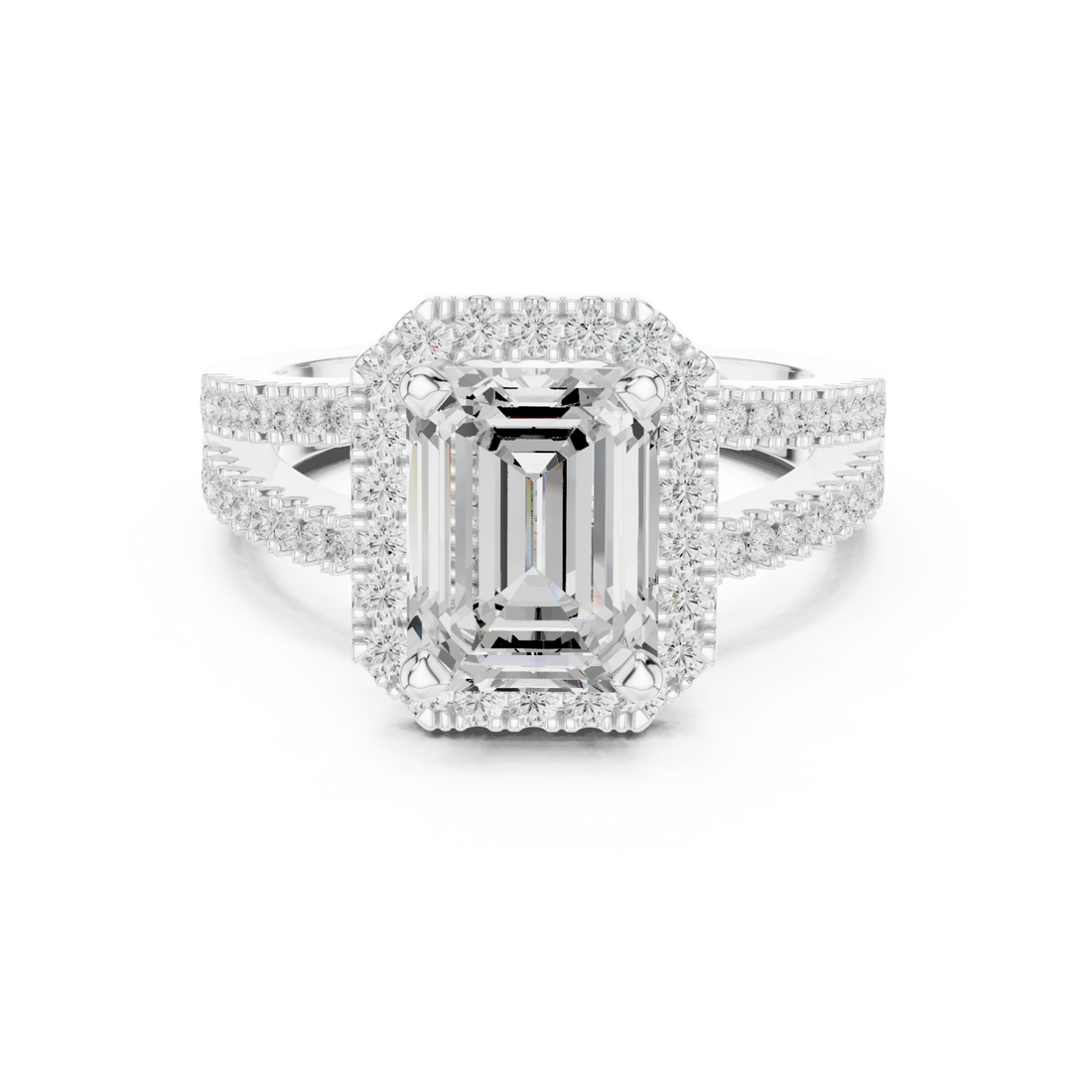  White Gold Celestial Harmony Statement Ring Right View